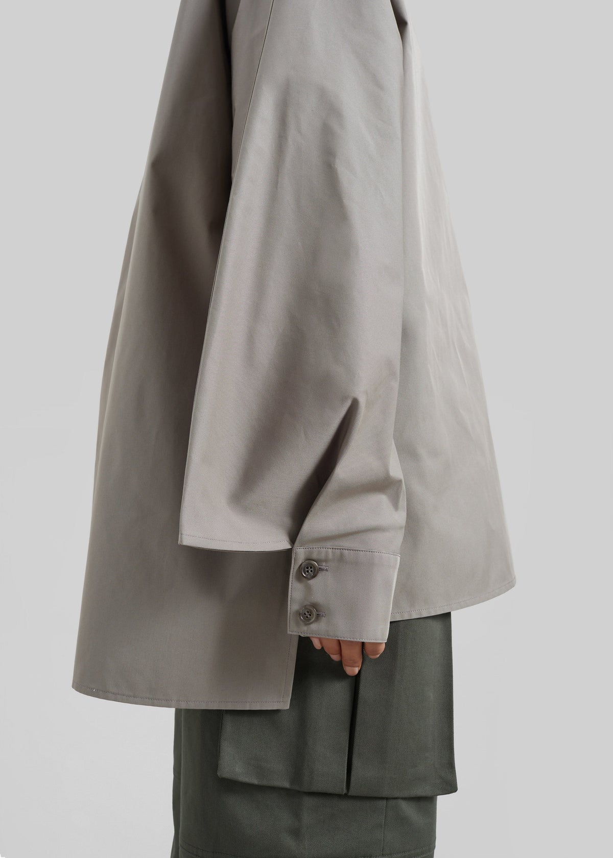 Alda Oversized Long Shirt - Taupe