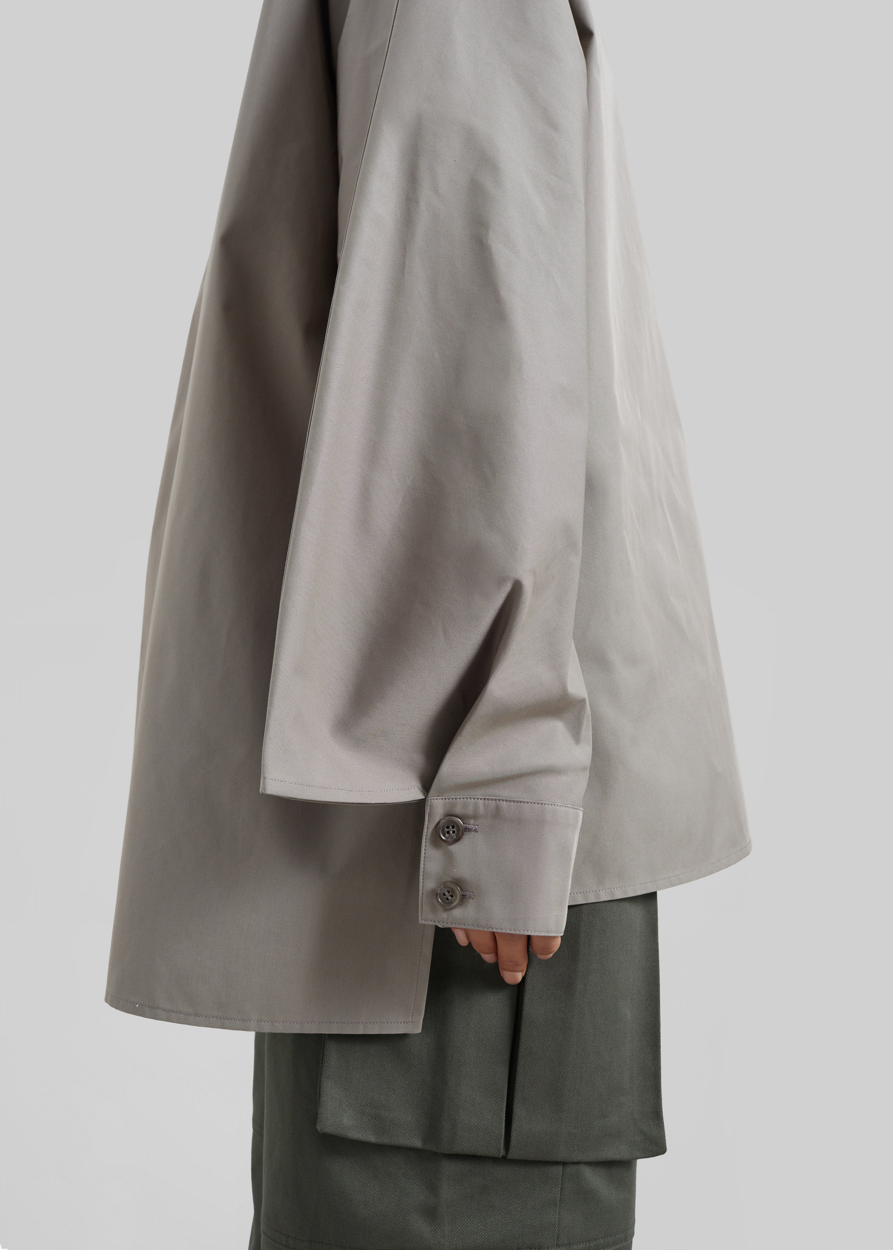 Alda Oversized Long Shirt - Taupe