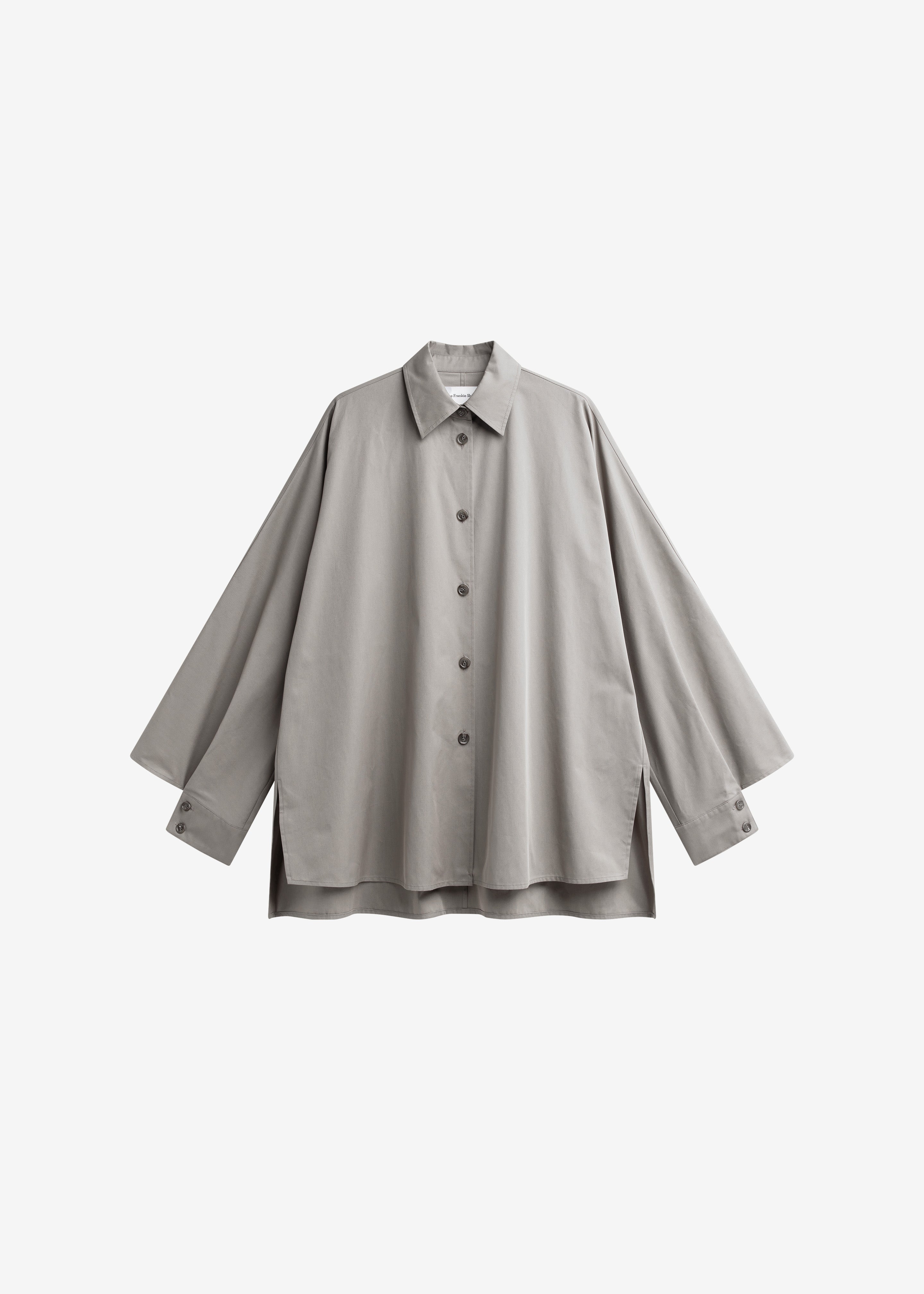 Alda Oversized Long Shirt - Taupe