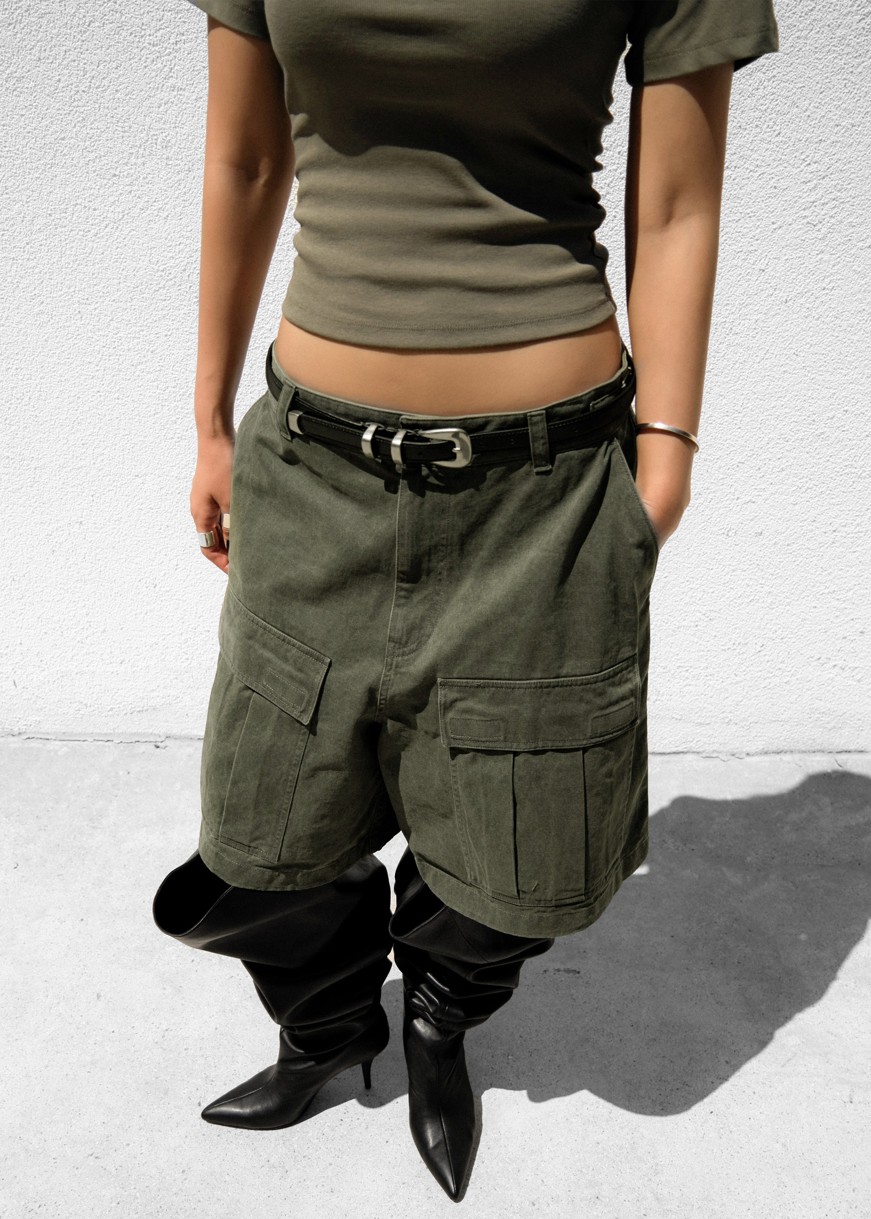 Alder Cargo Bermuda Shorts - Khaki - 5