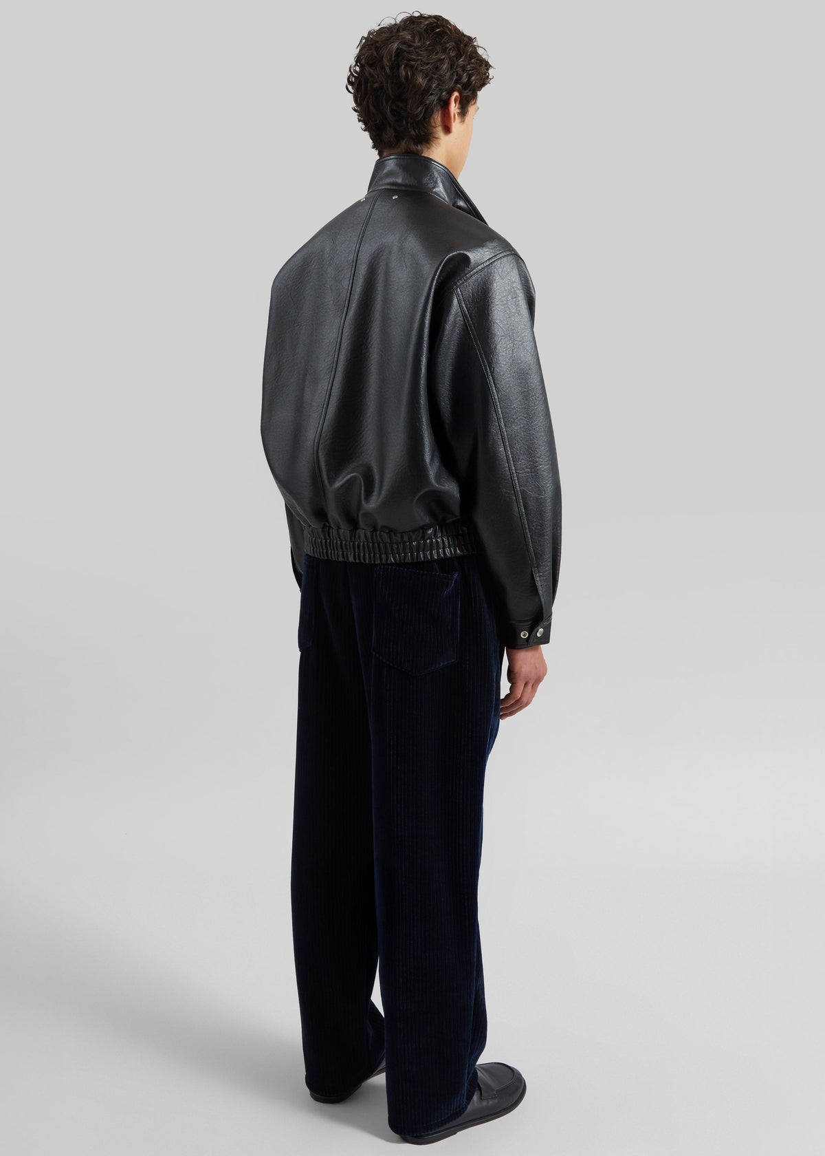 Bomber Alderton in pelle sintetica - Nero