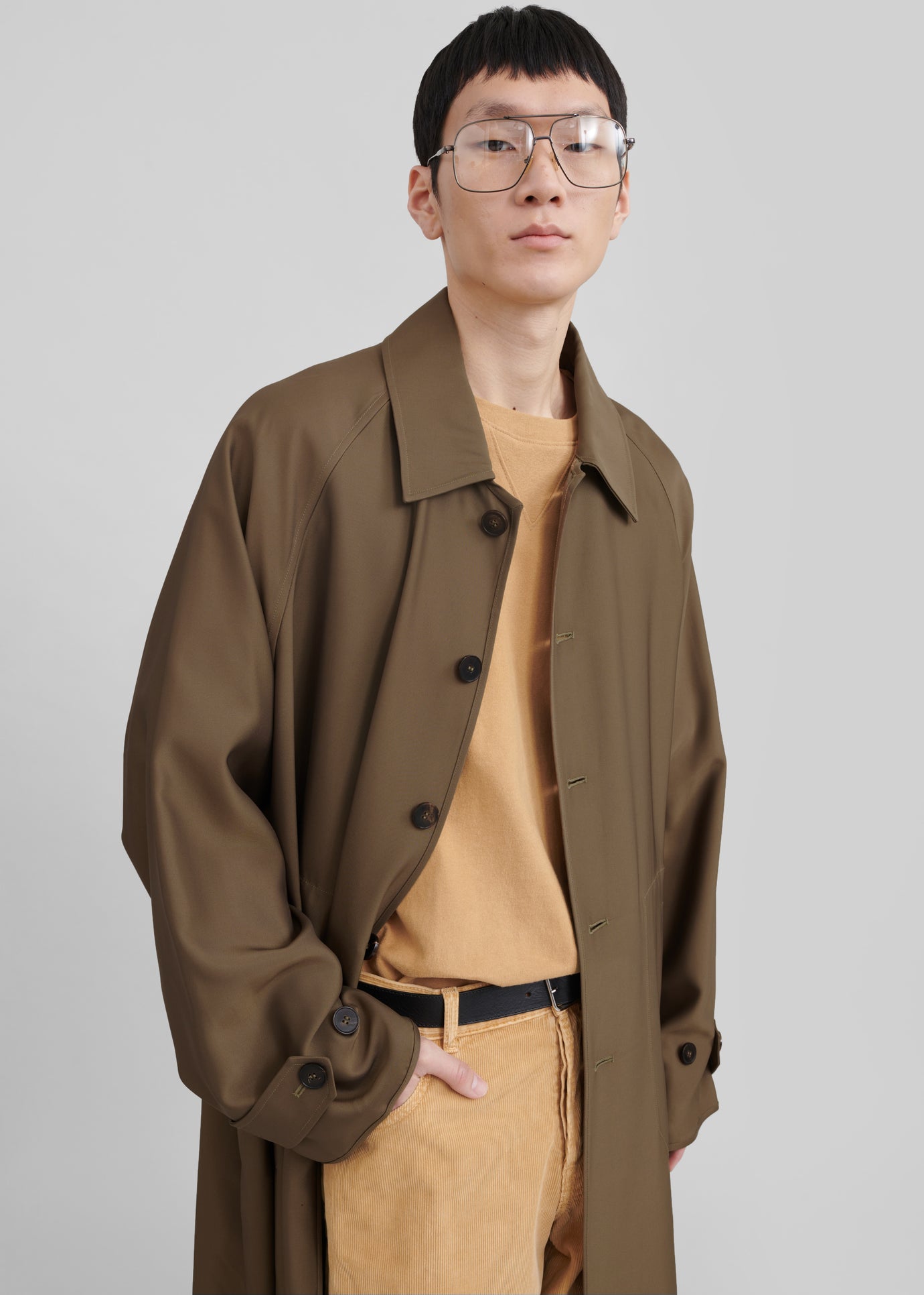 Aldrin Oversized Coat - Camel - 1