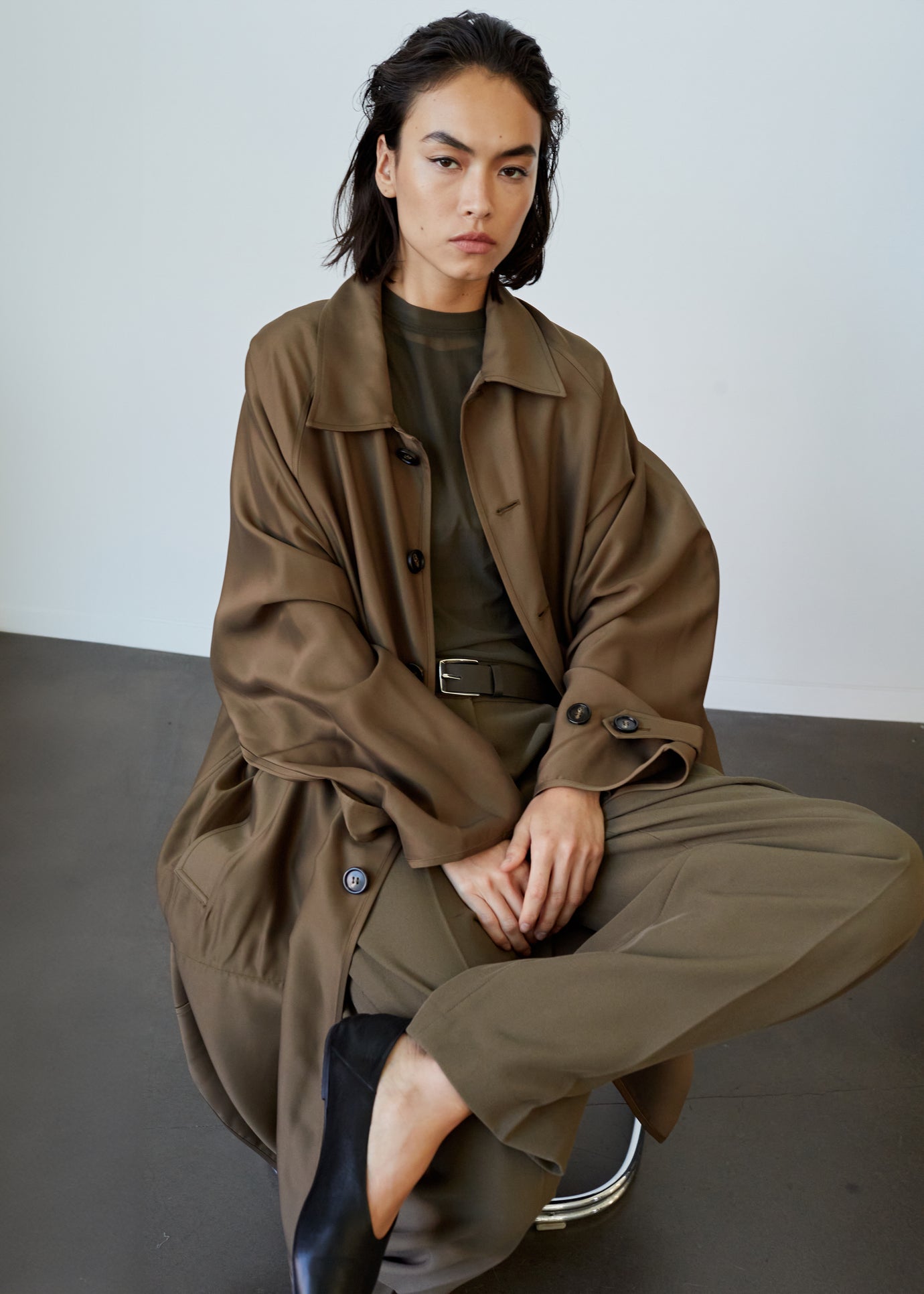 Aldrin Oversized Coat - Camel - 1