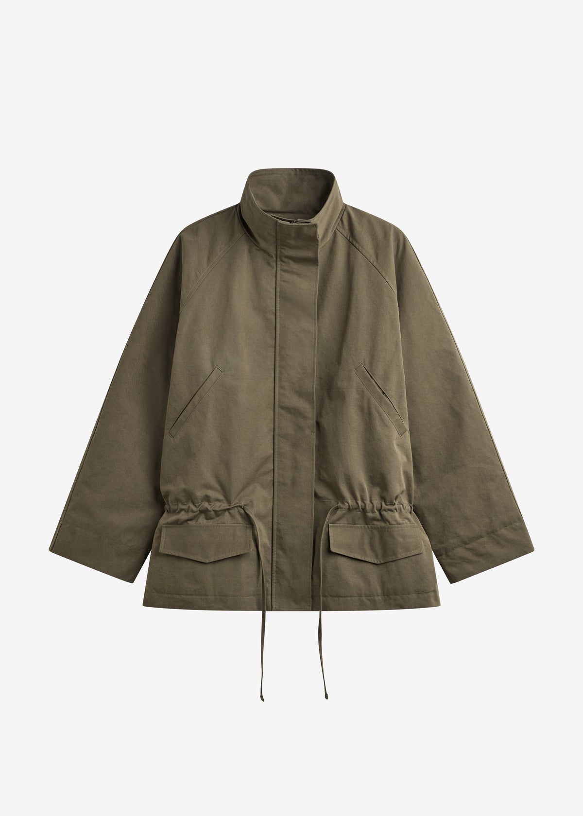 Alesie Drawstring Jacket - Olive Brown - 8