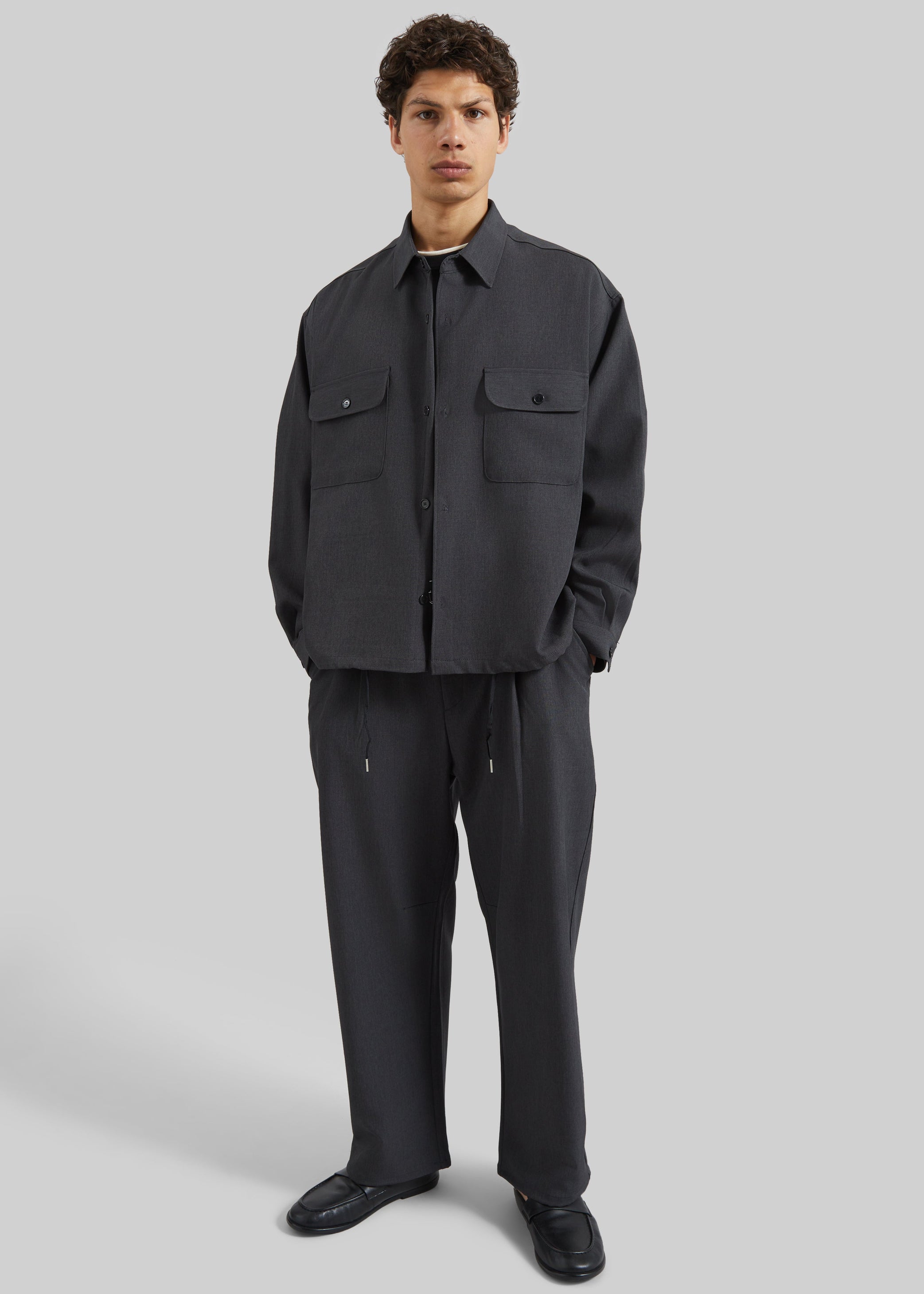 Shop the look image for Alessio Shirt Jacket - Charcoal