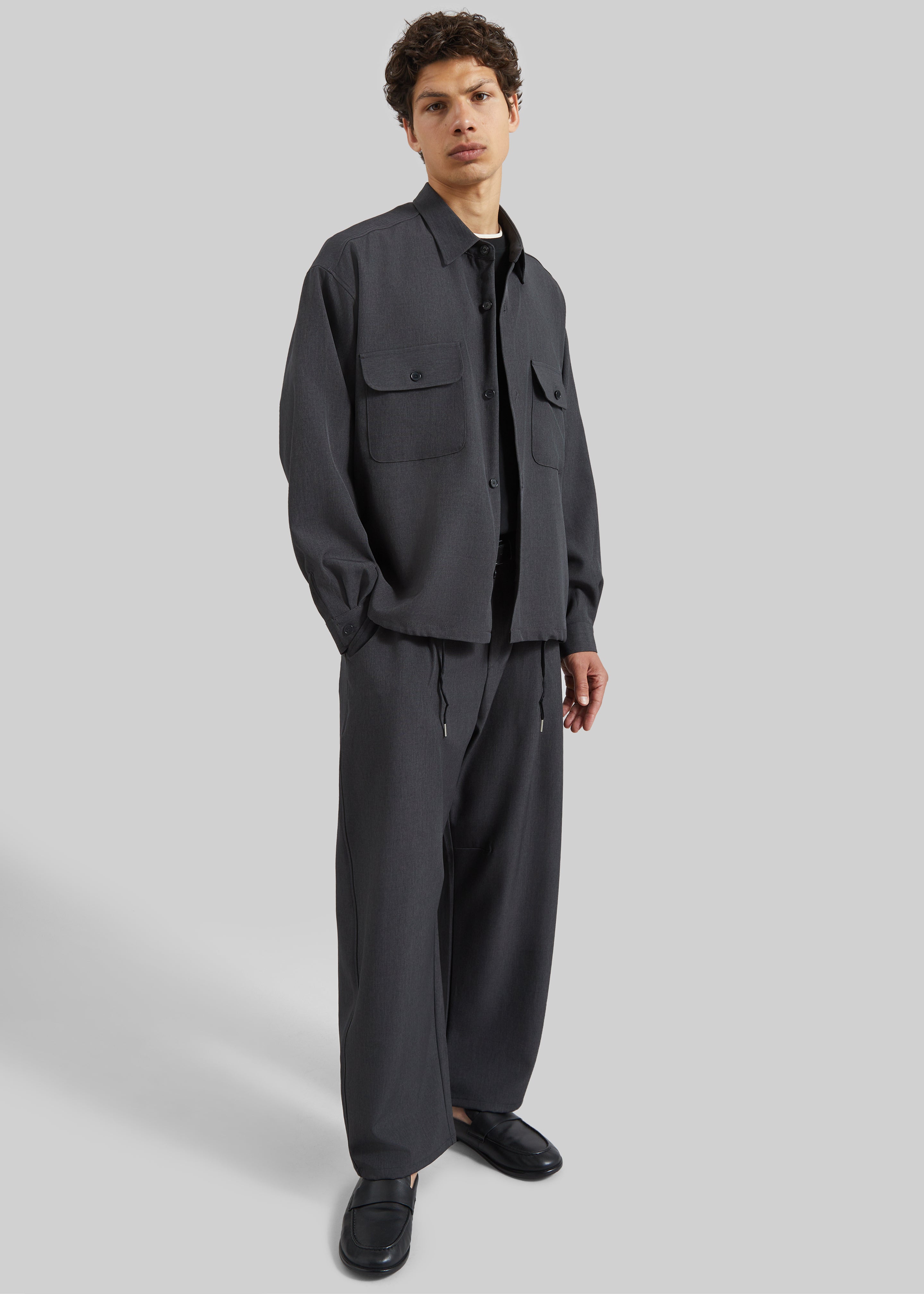 Alessio Shirt Jacket - Charcoal - 5
