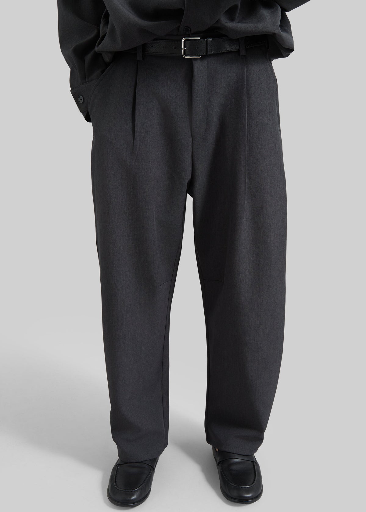 Alessio Straight Trousers - Charcoal - 4