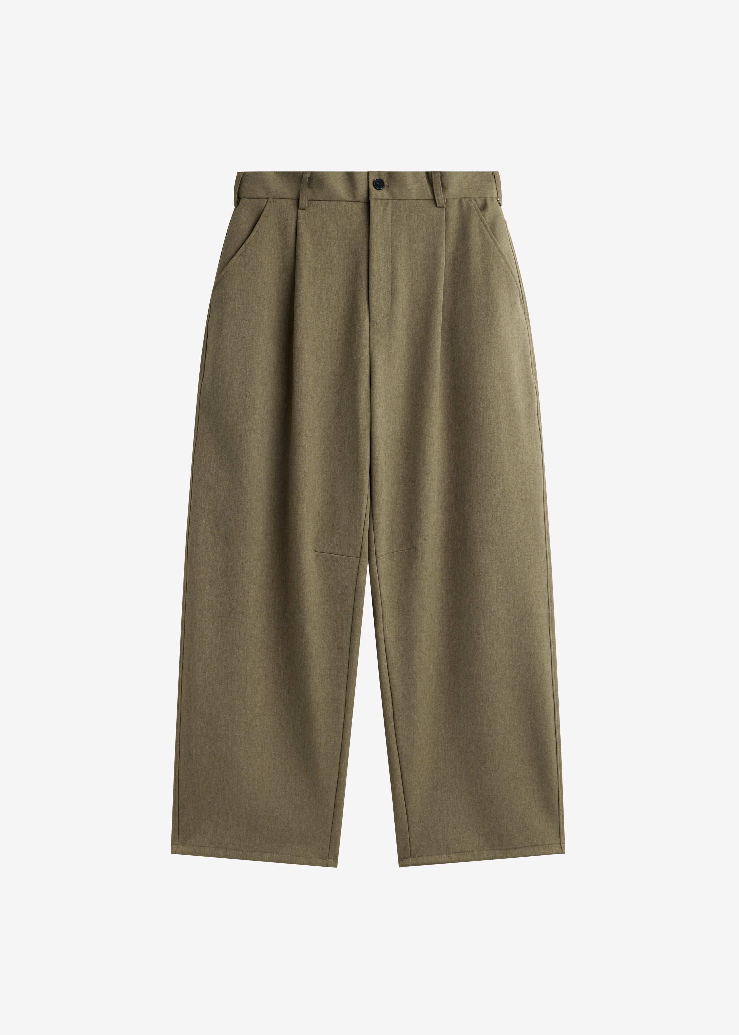 Alessio Straight Trousers - Olive - 9