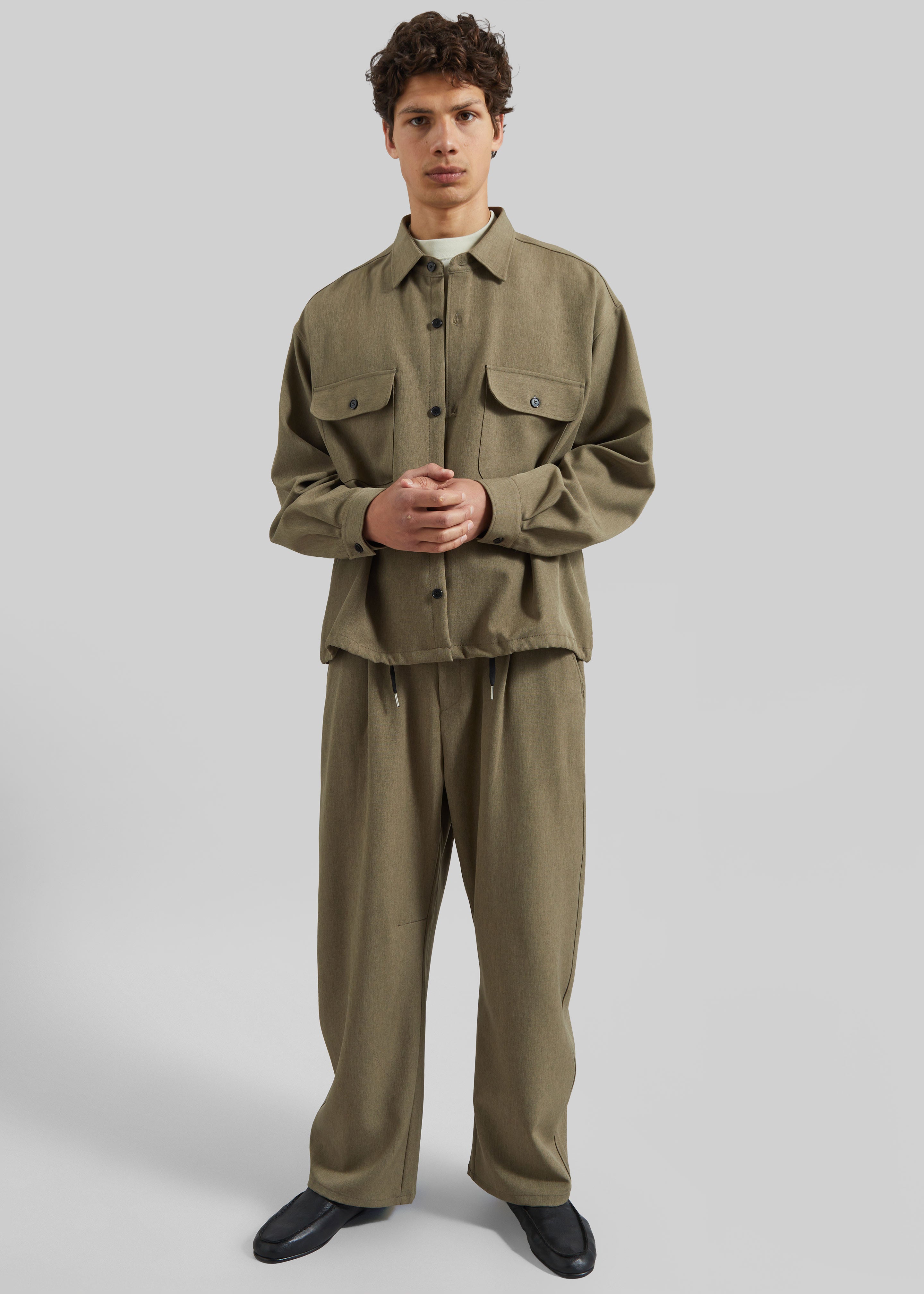 Alessio Straight Trousers - Olive - 6