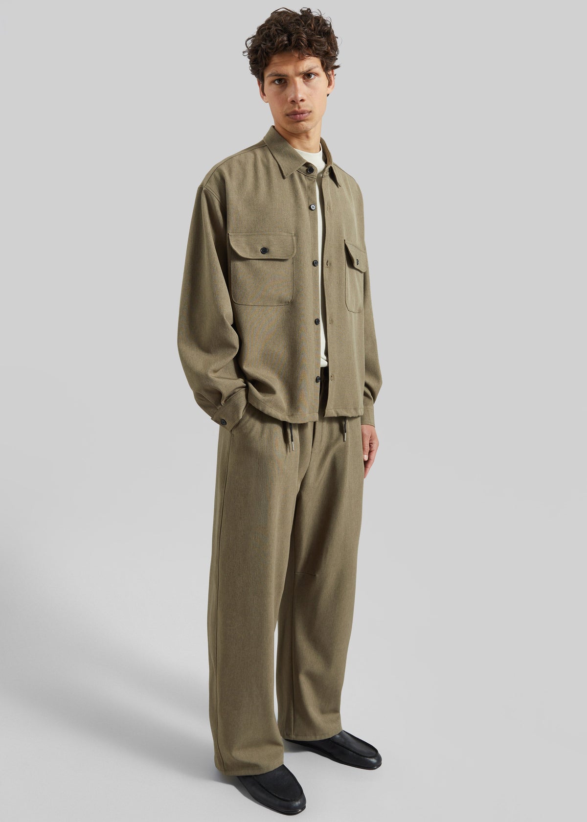 Alessio Straight Trousers - Olive - 3