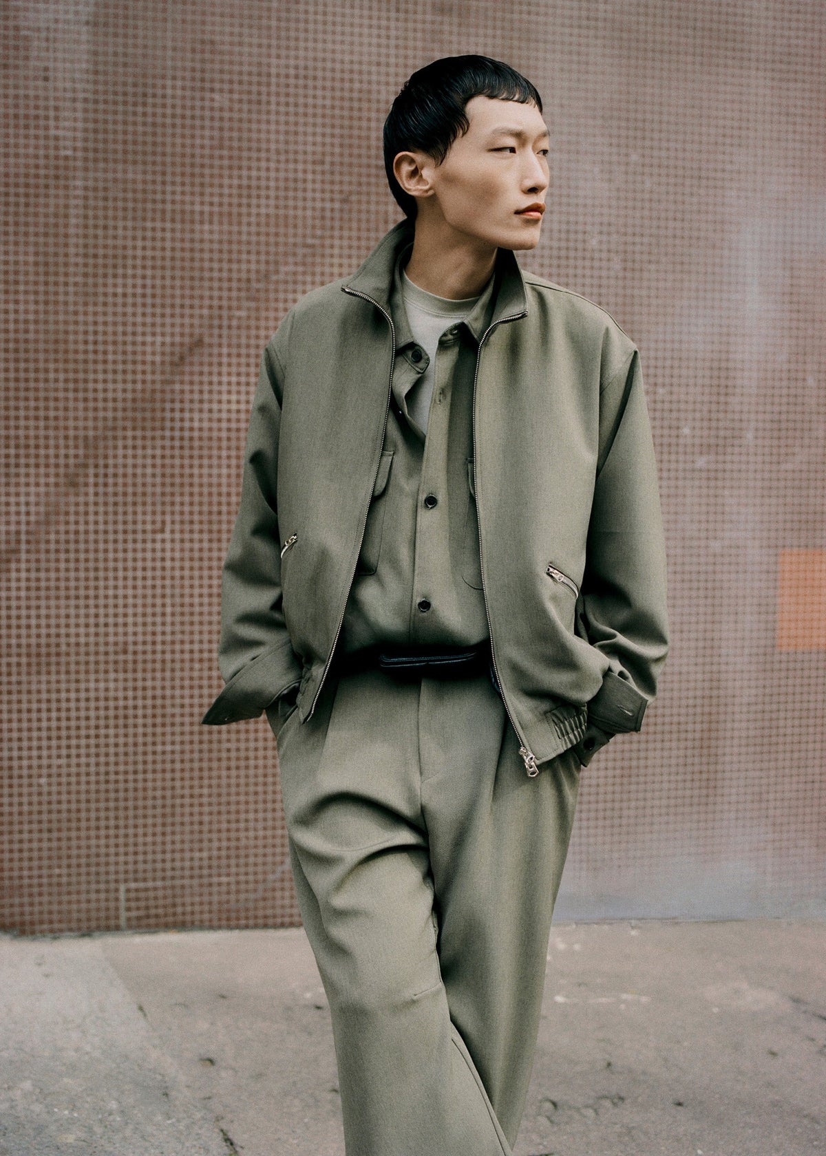 Alessio Zip-Up Jacket - Olive - 1