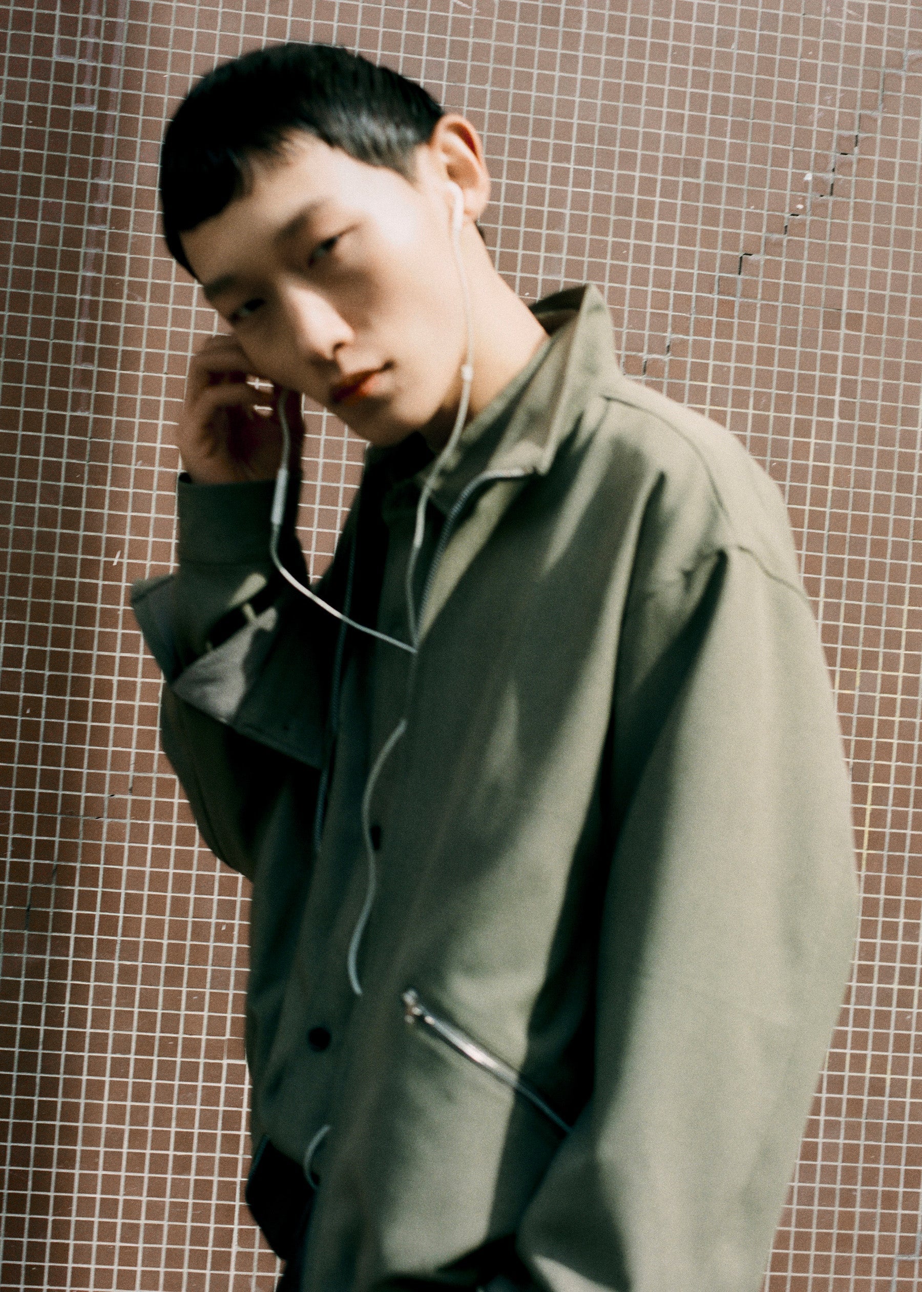 Alessio Zip-Up Jacket - Olive - 2