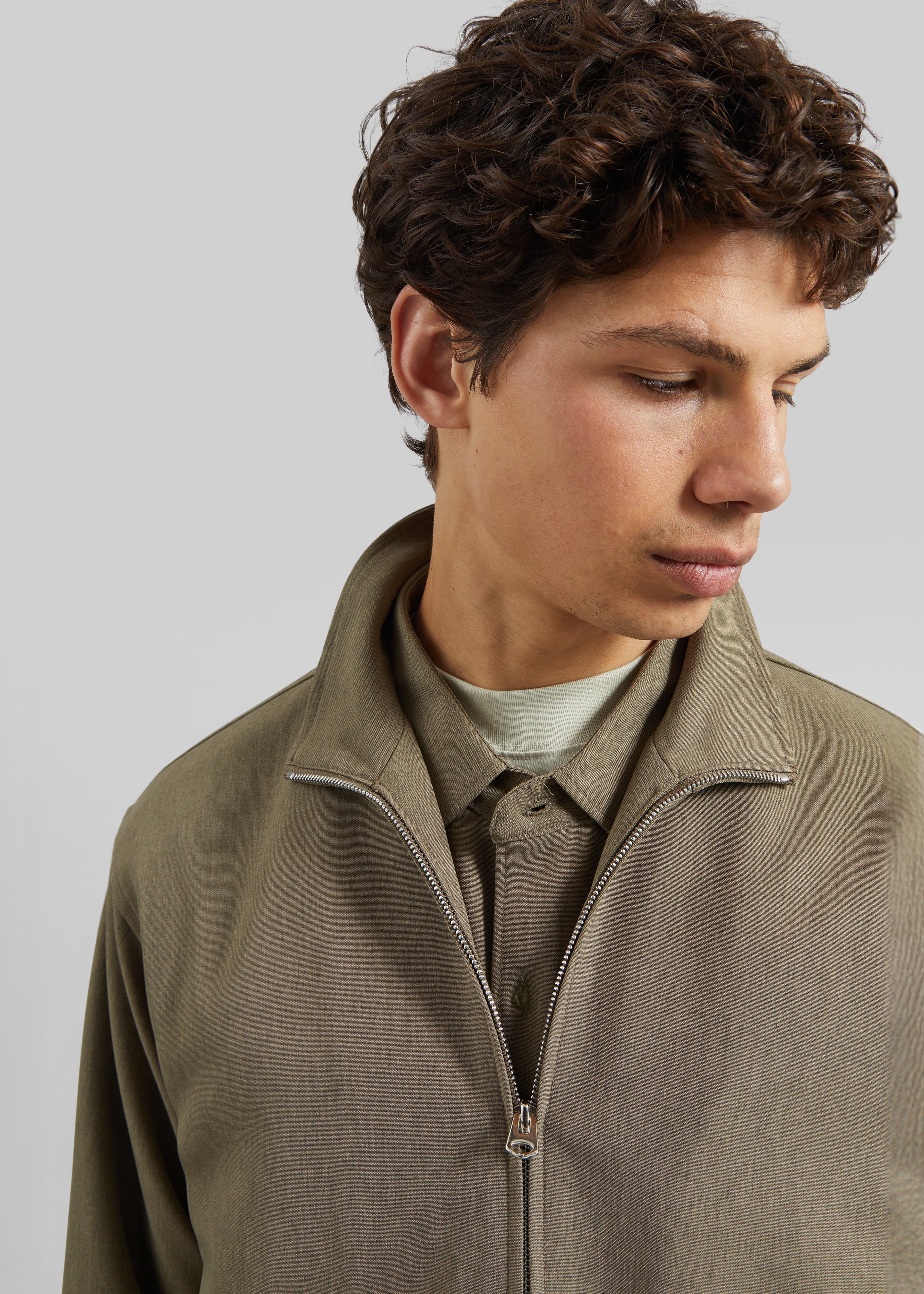 Alessio Zip-Up Jacket - Olive - 5