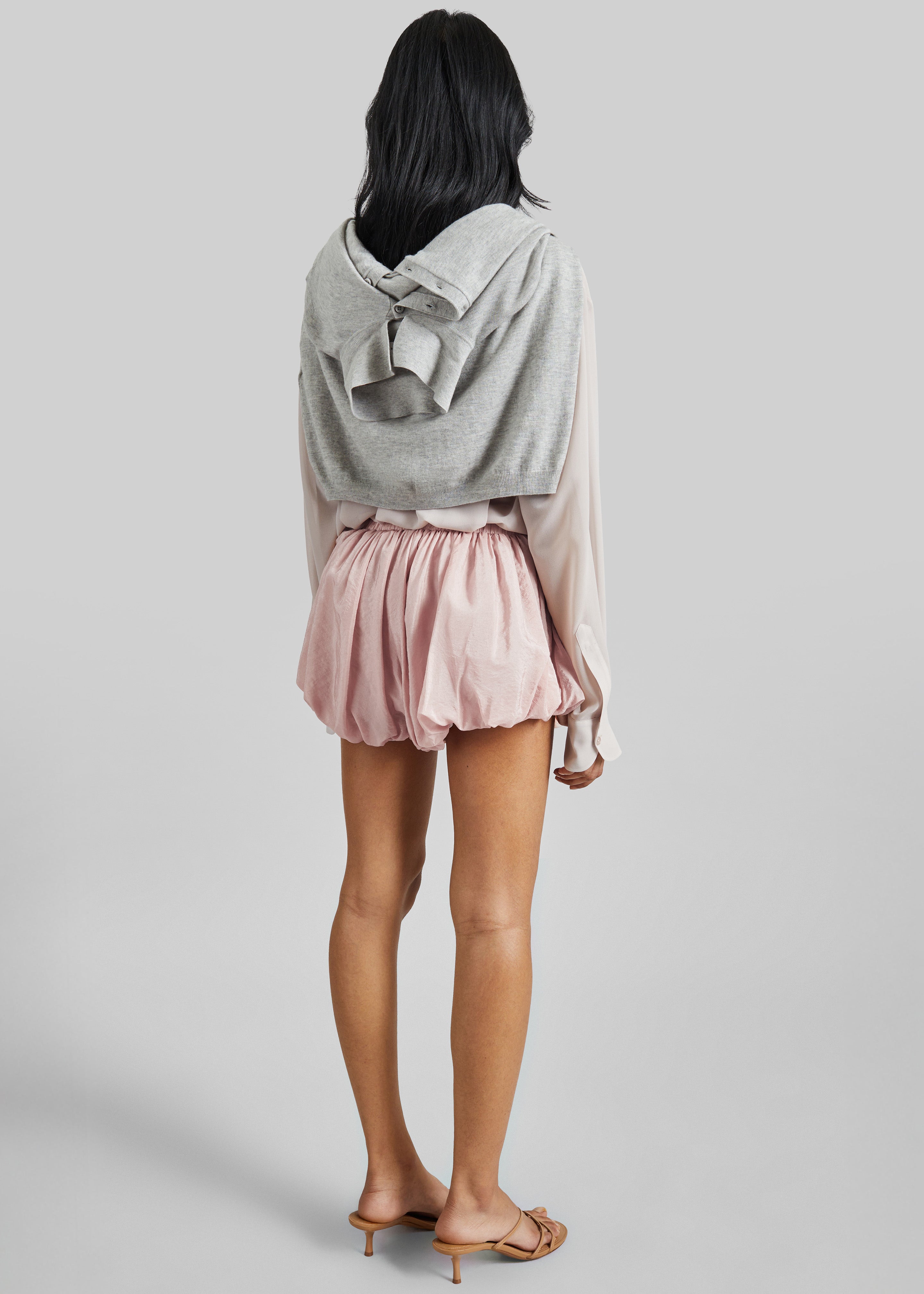 Alina Bubble Hem Shorts - Faded Pink - 8