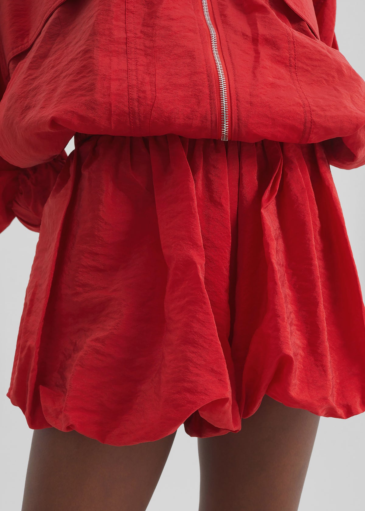 Alina Bubble Hem Shorts - Red - 3