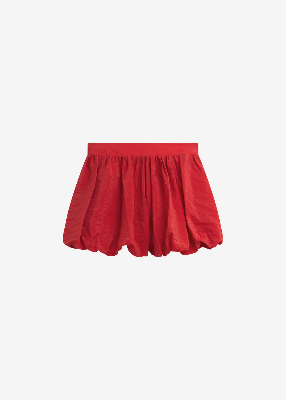 Alina Bubble Hem Shorts - Red