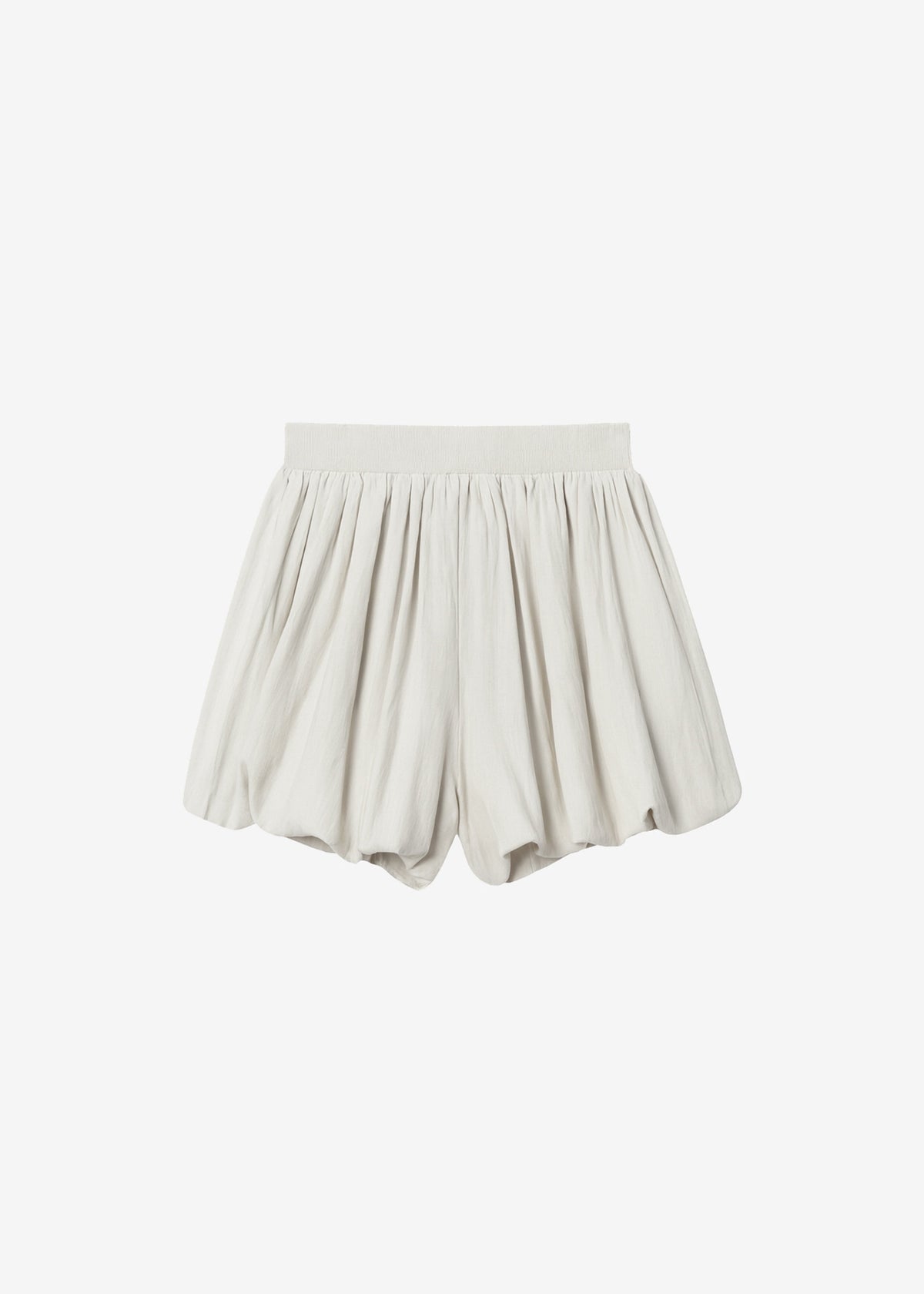Alina Linen Bubble Hem Shorts - Light Beige - 10