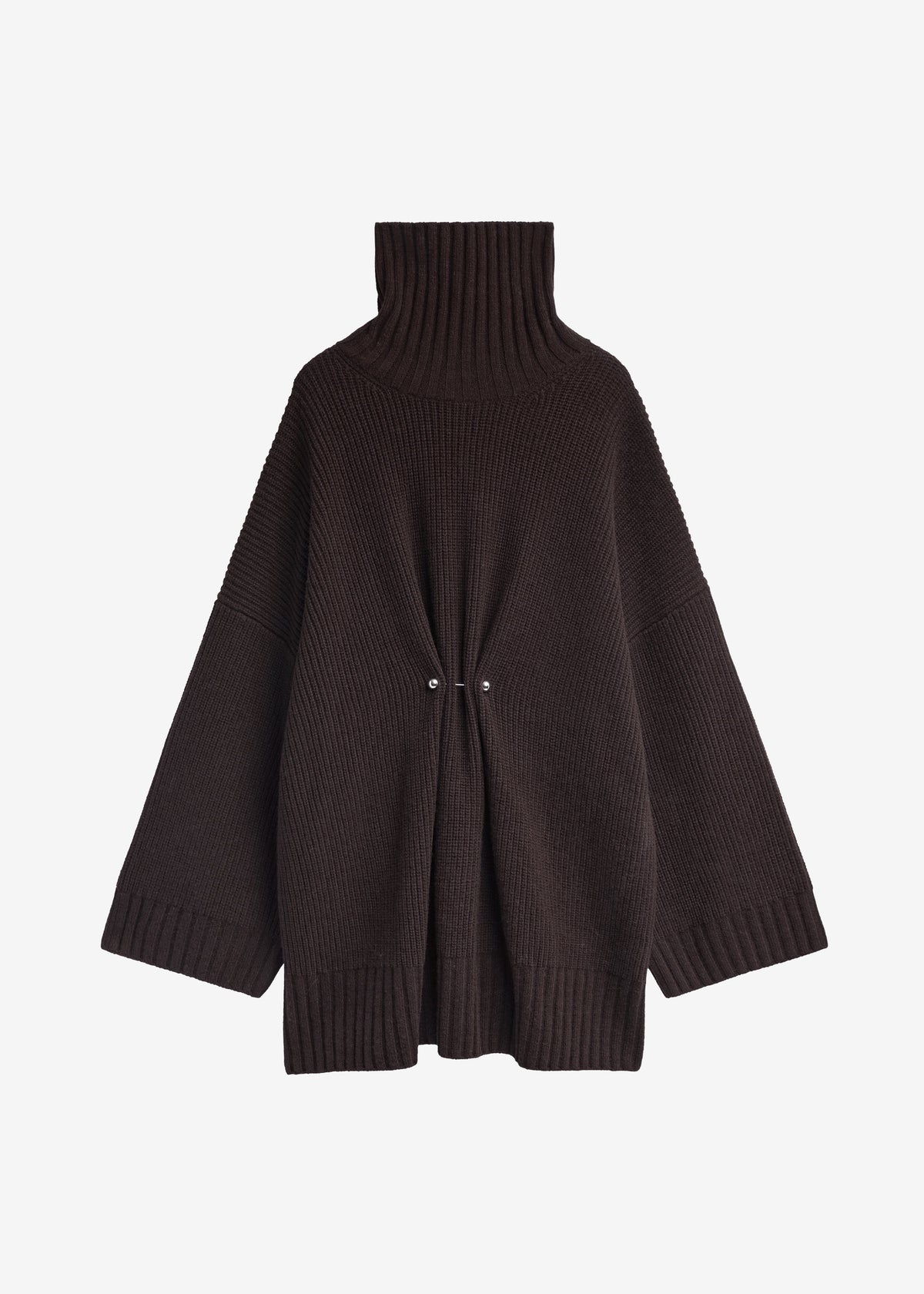 Alira Knit Brooch Dress - Brown