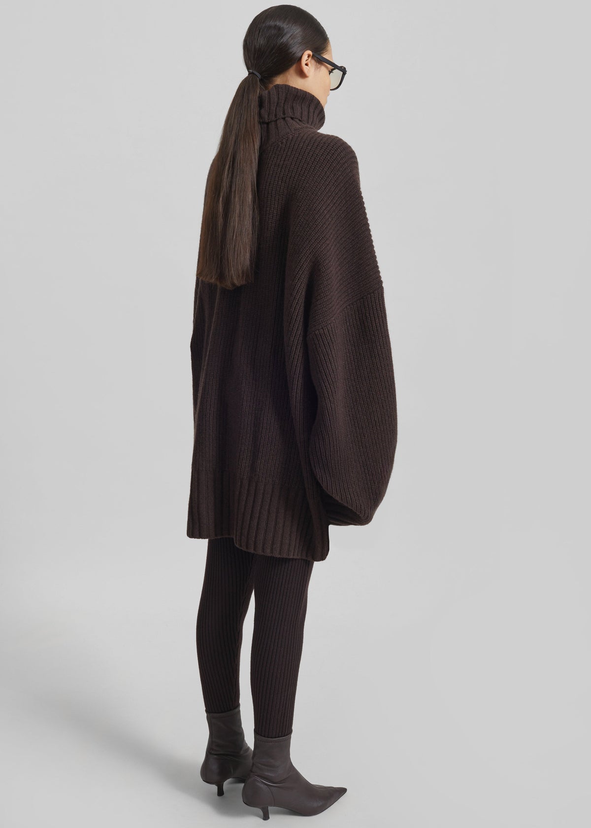 Alira Knit Brooch Dress - Brown