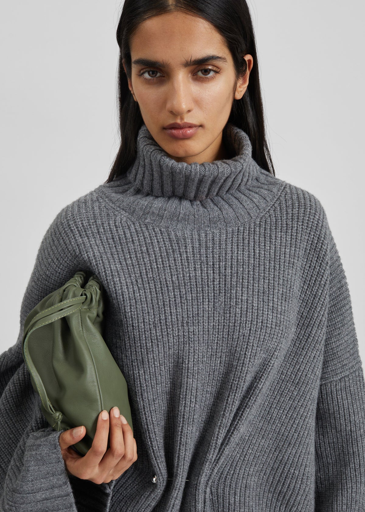 Alira Knit Brooch Dress - Grey