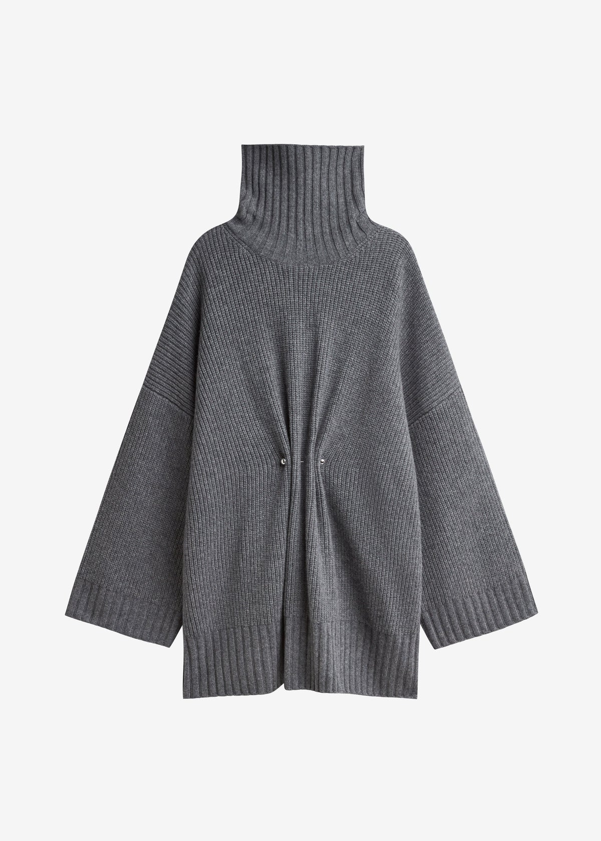 Alira Knit Brooch Dress - Grey