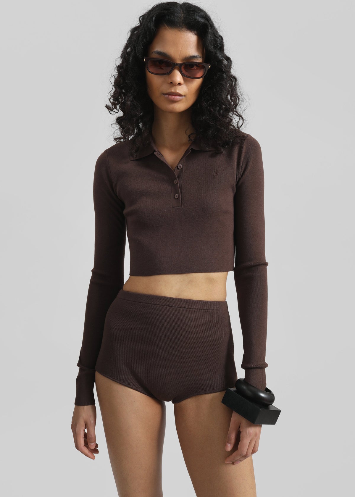 Alissa Knit Briefs - Brown - 3