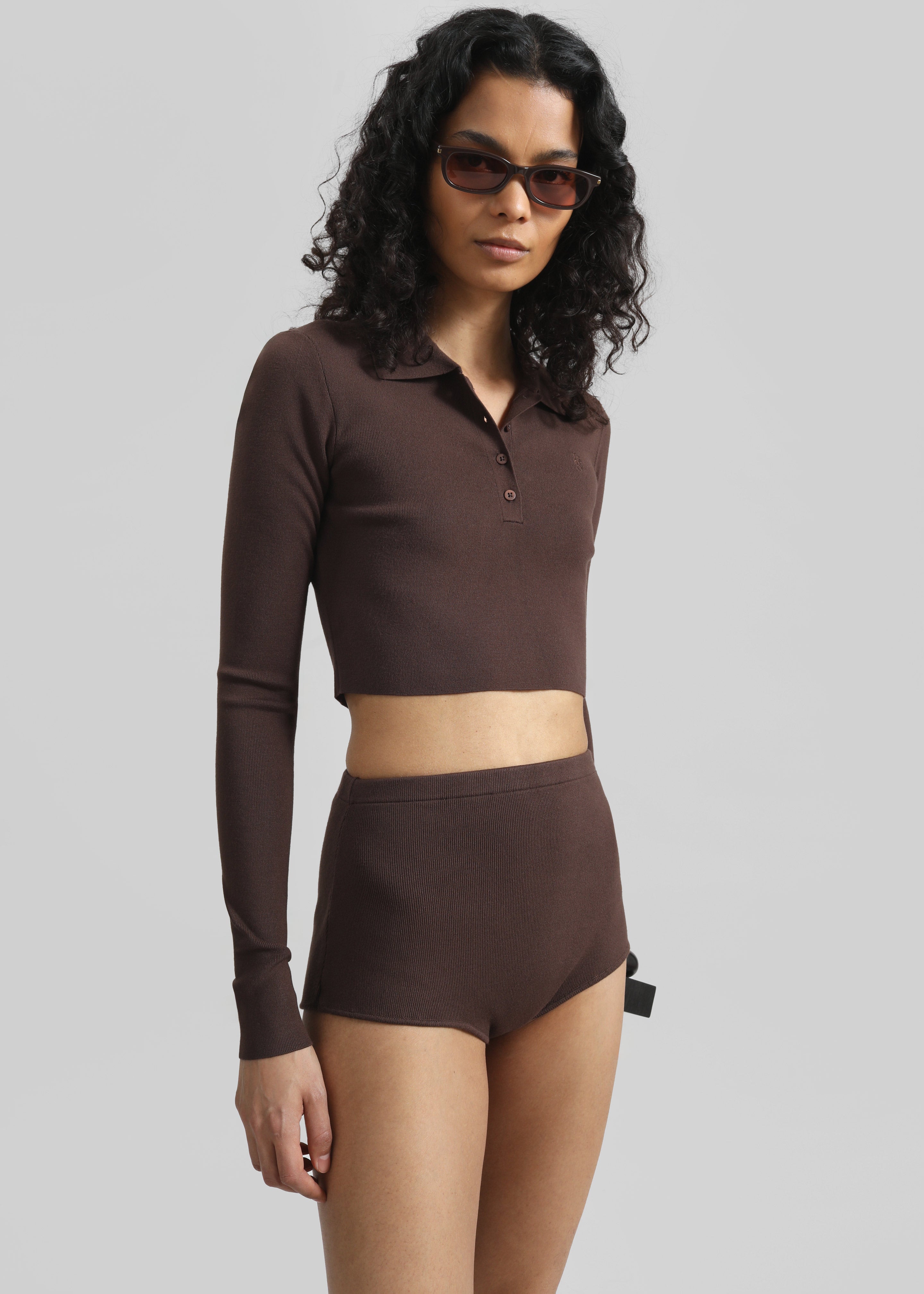 Alissa Knit Briefs - Brown - 6