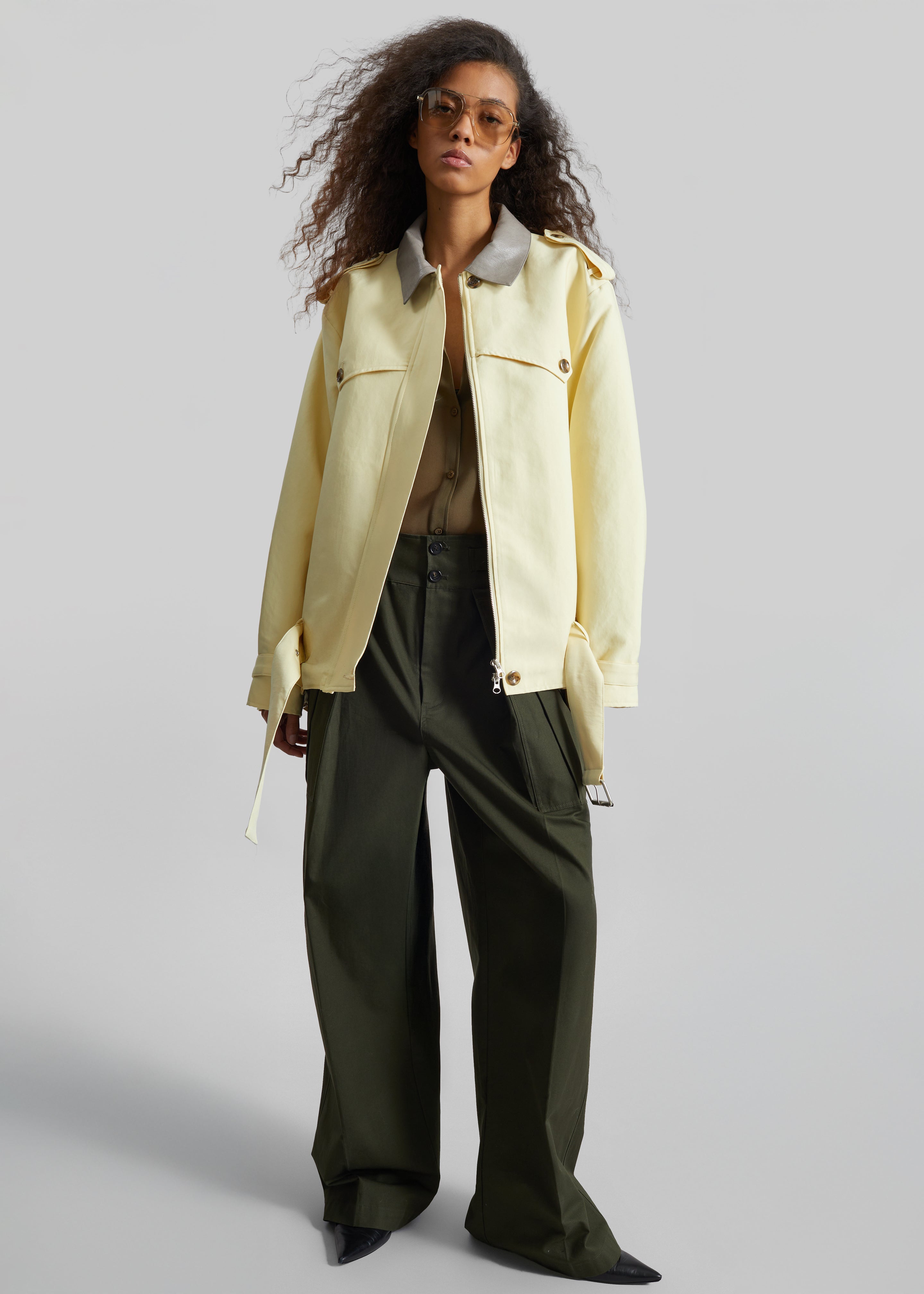 Alleray Short Trench - Yellow – The Frankie Shop Europe