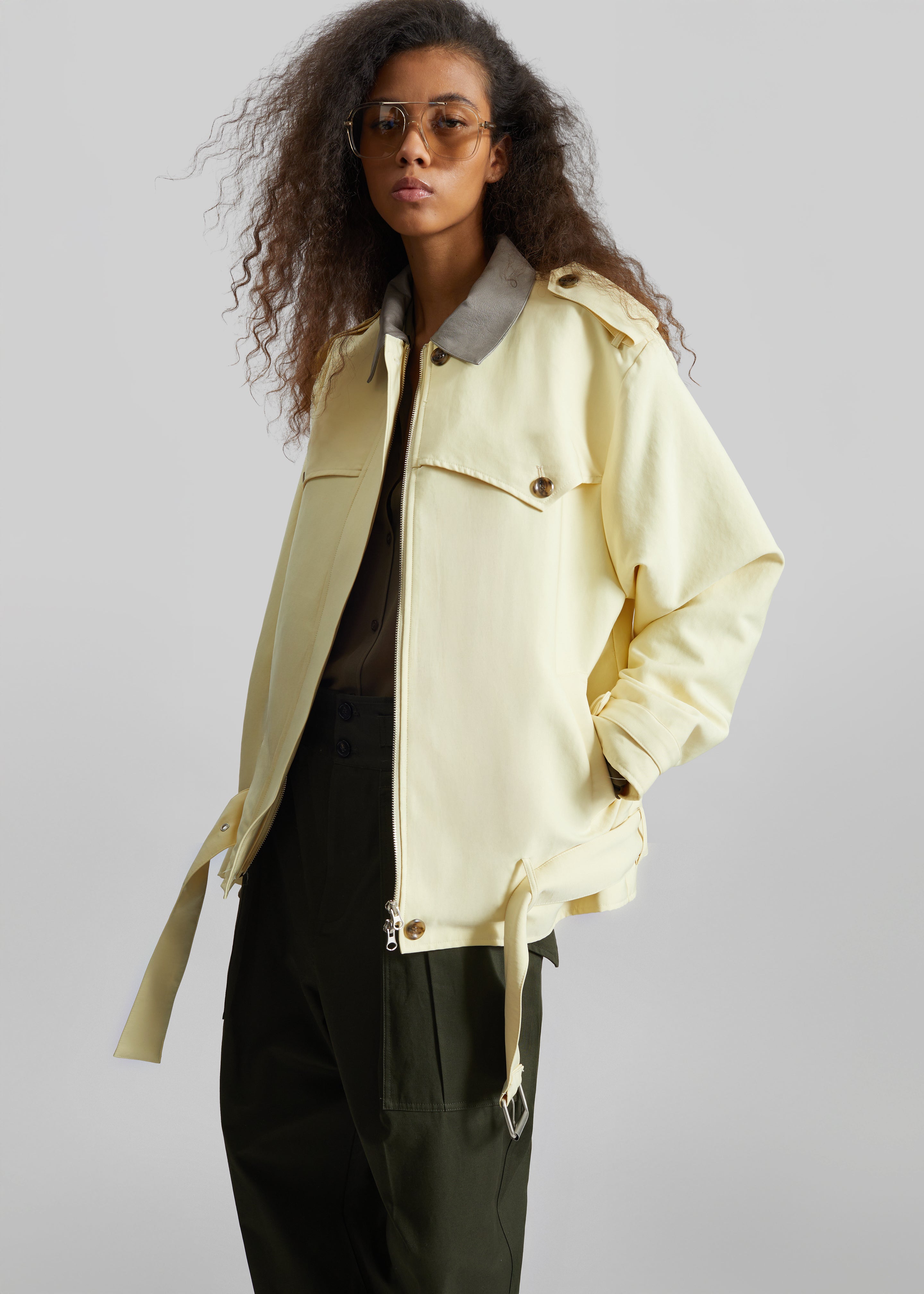 Alleray Short Trench - Yellow – The Frankie Shop Europe
