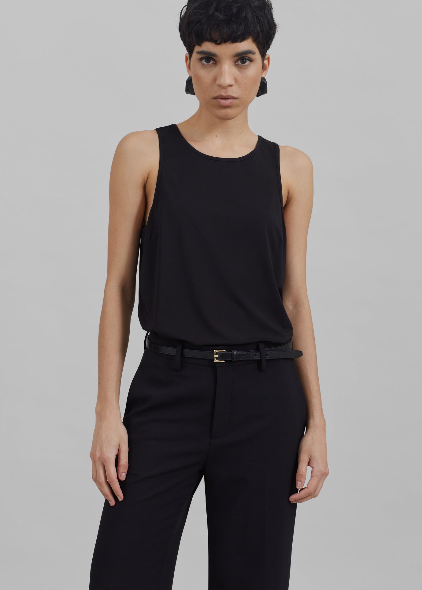 Solene Tank Top - Black - 1