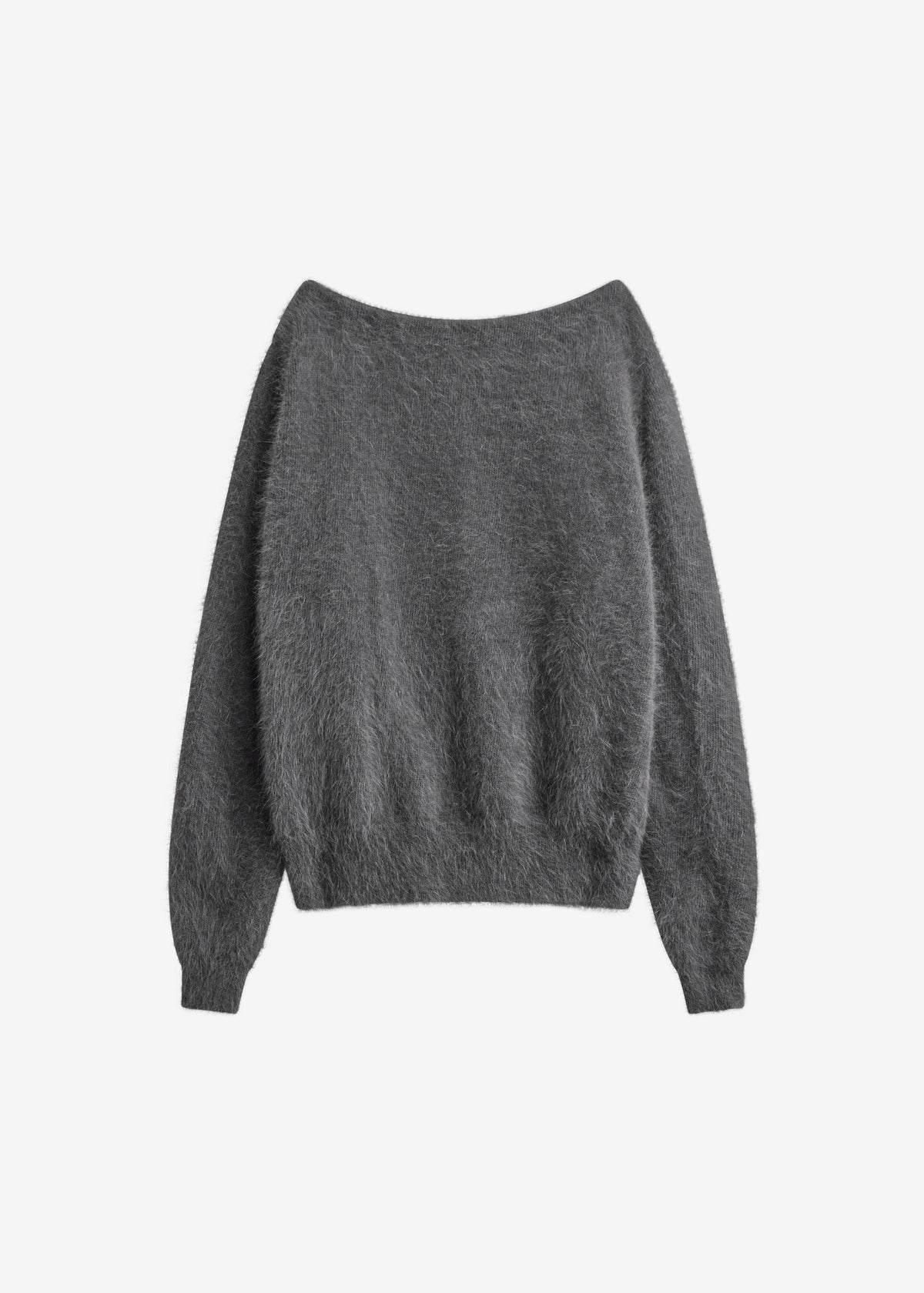 Almere Angora Fuzzy Sweater - Dark Grey - 6