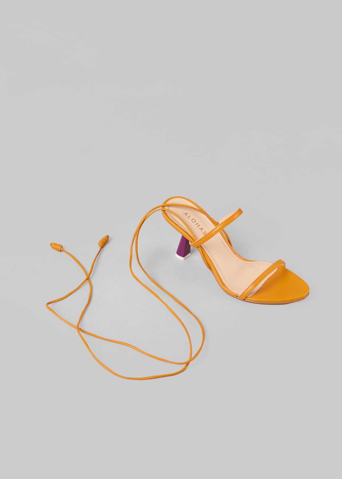 Alohas Kendra Leather Sandals - Bicolor Yellow Purple - 1