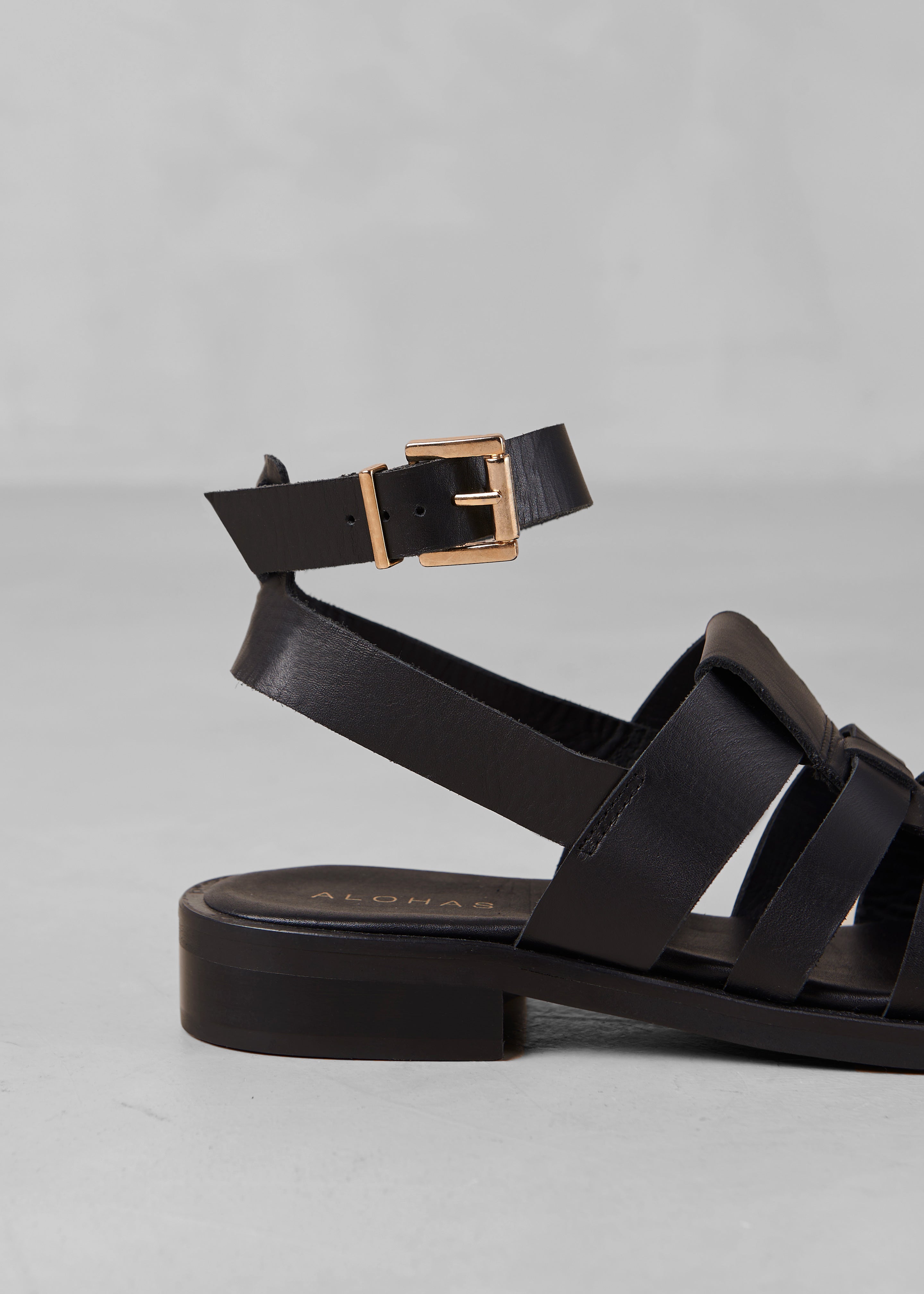 Alohas Perry Leather Sandals - Black - 2