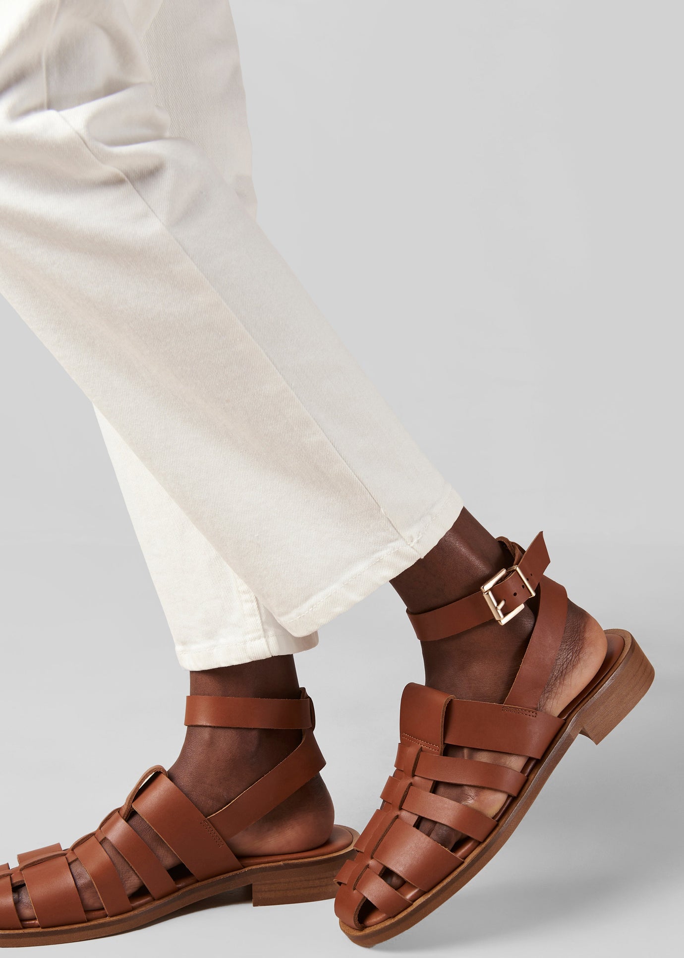 Alohas Perry Leather Sandals - Tan