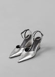 Alohas Polly Shimmer Leather Pumps - Silver