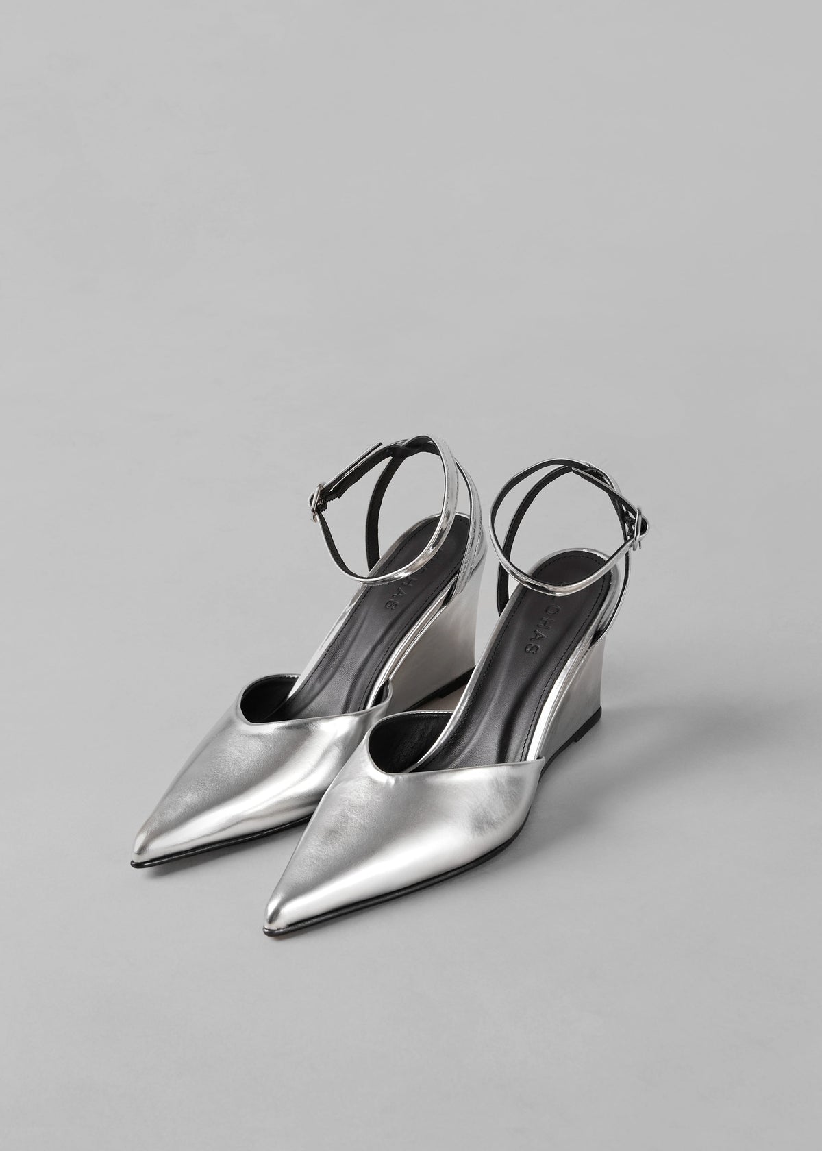 Alohas Polly Shimmer Leather Pumps - Silver - 1