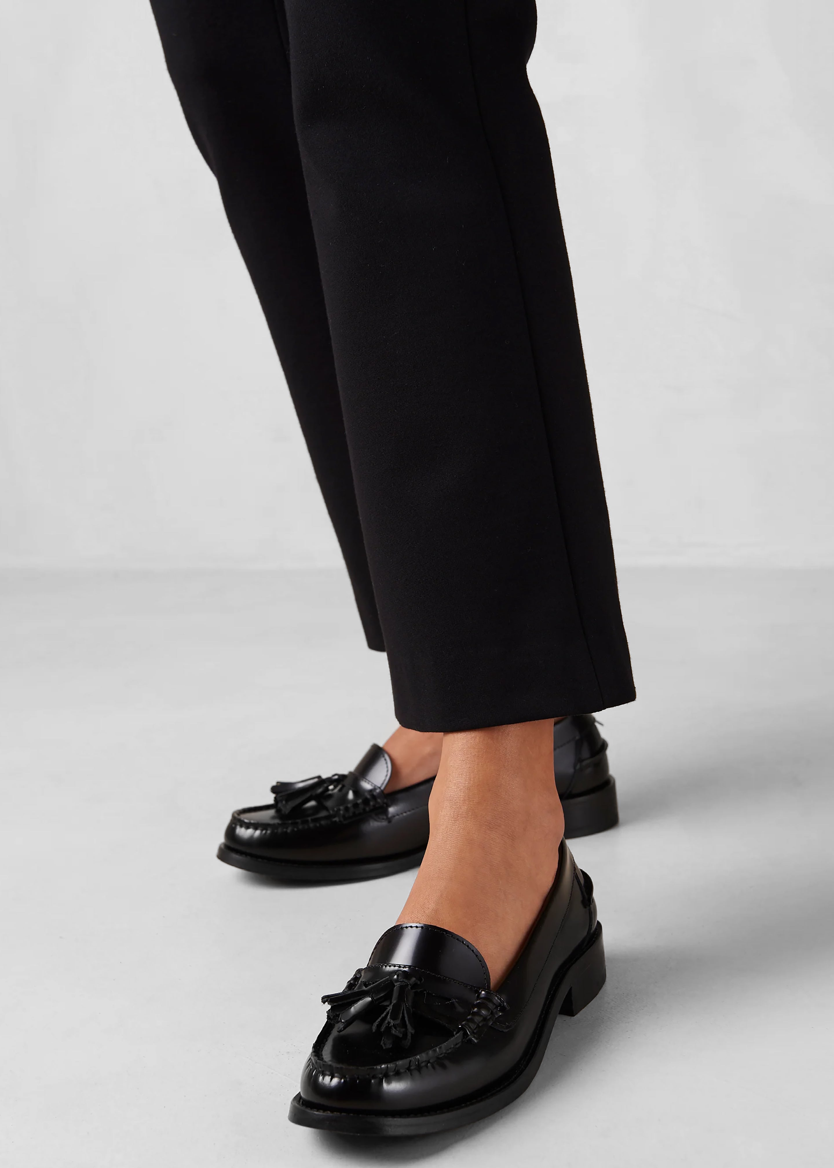 Alohas Terrane Leather Loafers - Black - 2