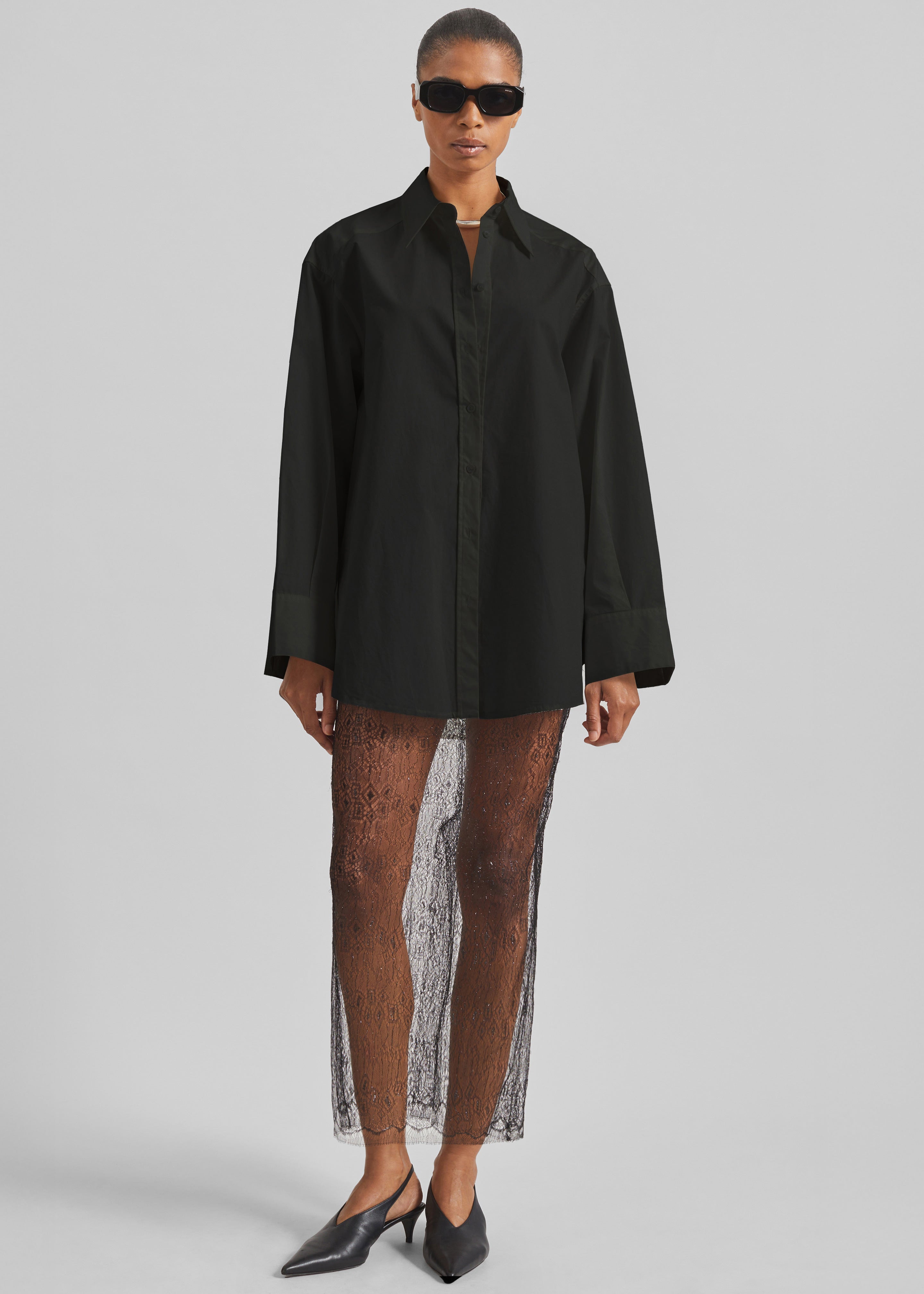 Alrose Lace Midi Skirt - Black - 7