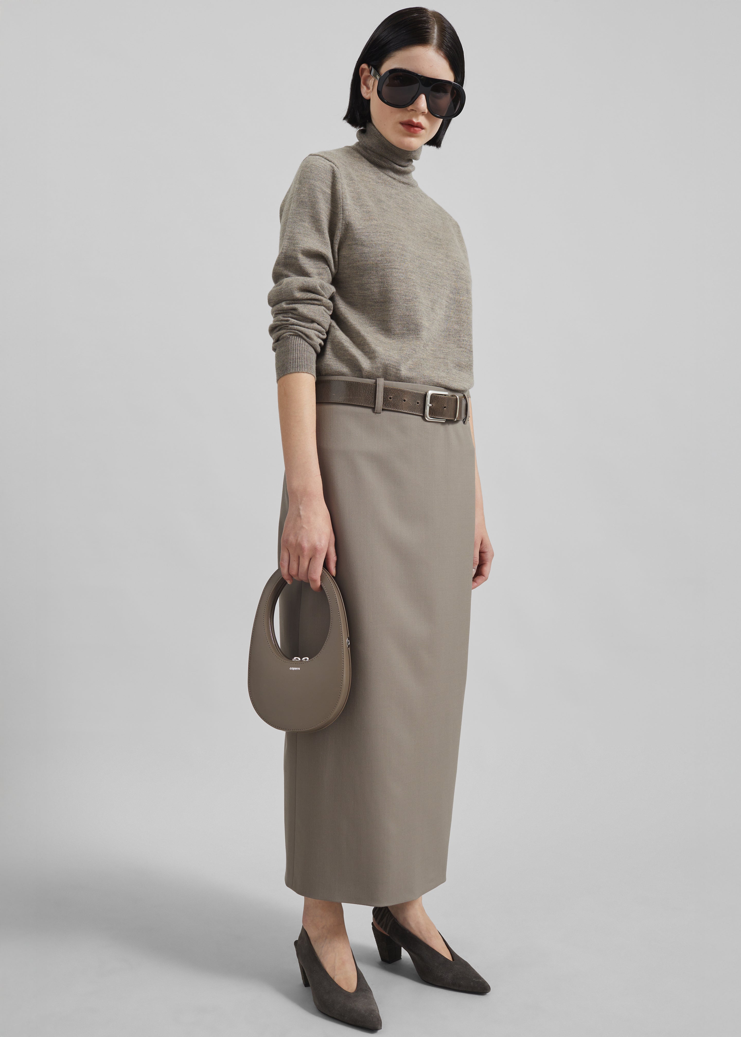 Alrose Midi Skirt - Taupe - 2