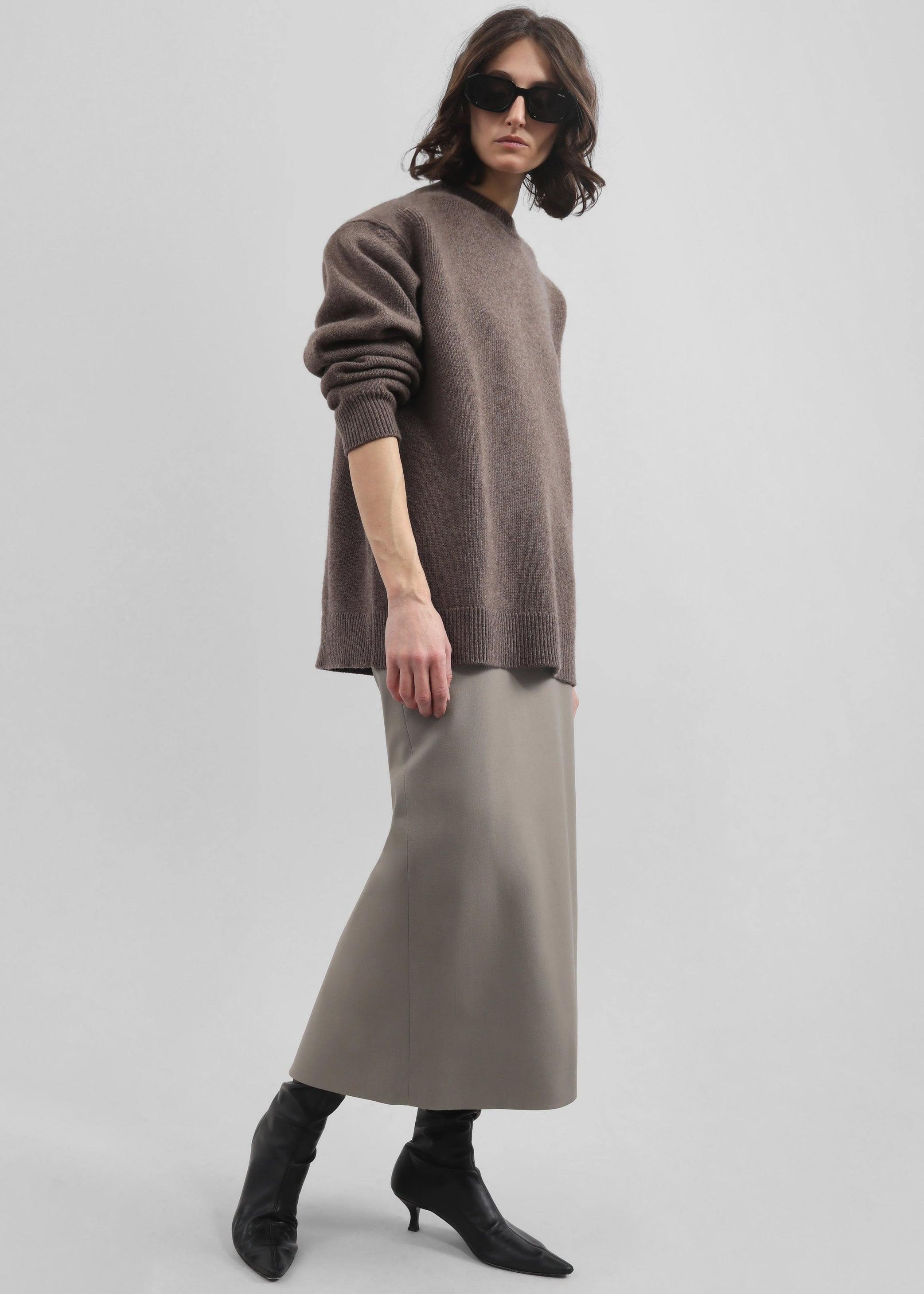 Shop the look image for Alrose Midi Skirt - Taupe