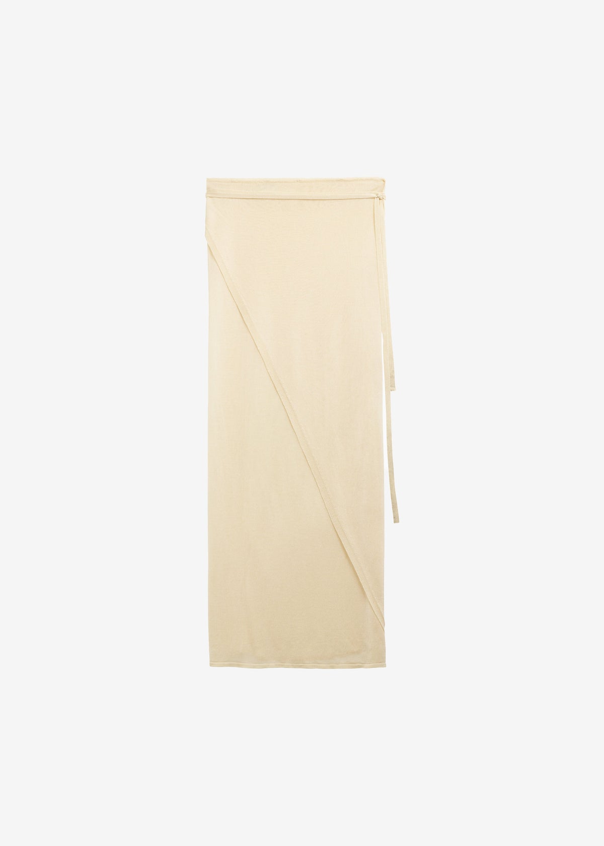 Alsen Thin Knit Wrap Skirt - Pale Yellow - 7