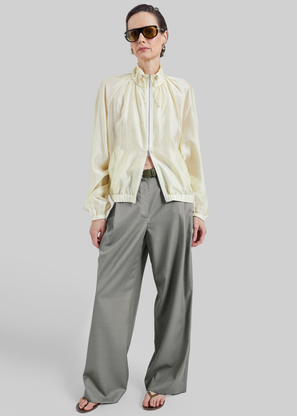 Althea Pleated Trousers - Sage