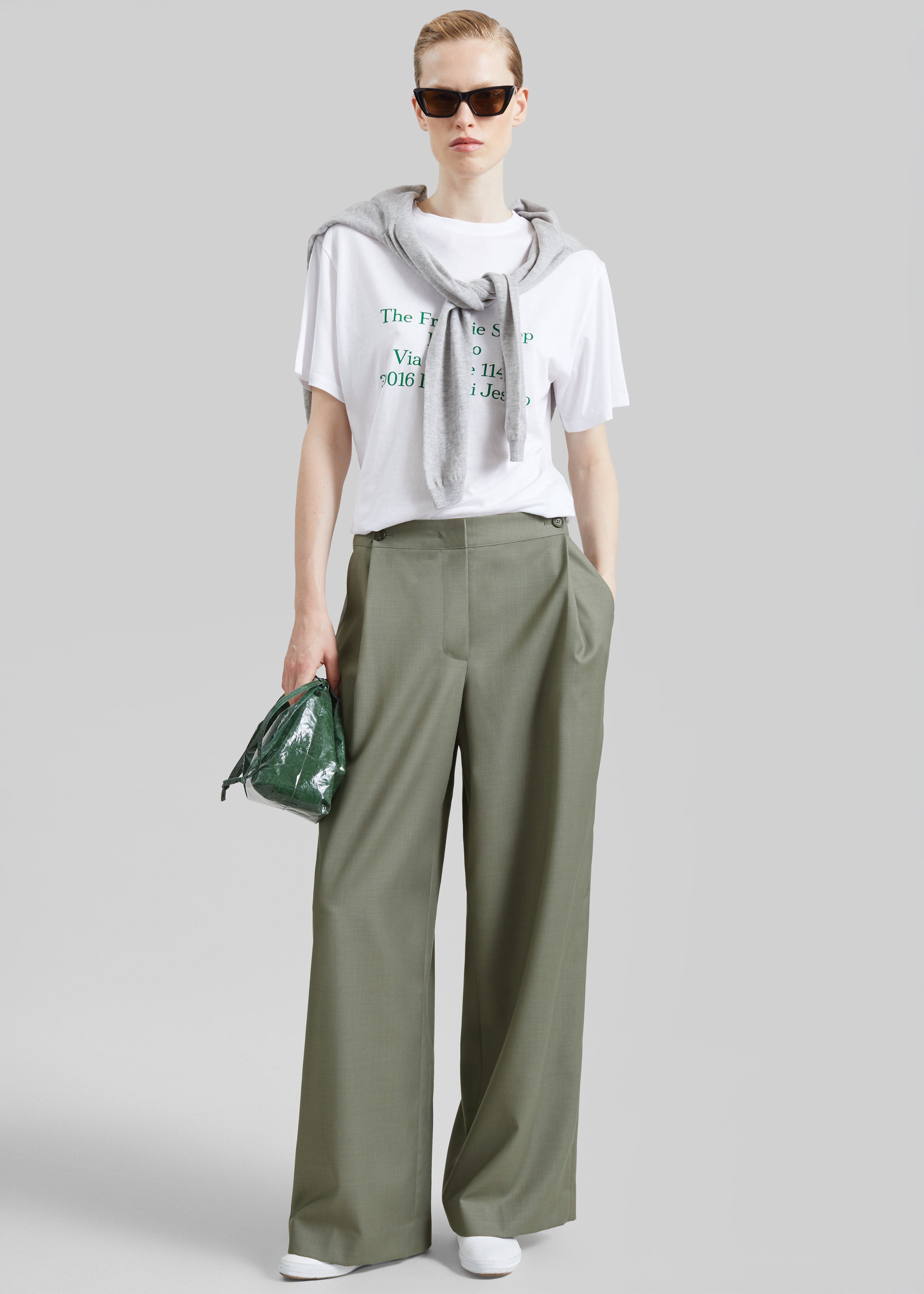 Althea Pleated Trousers - Sage