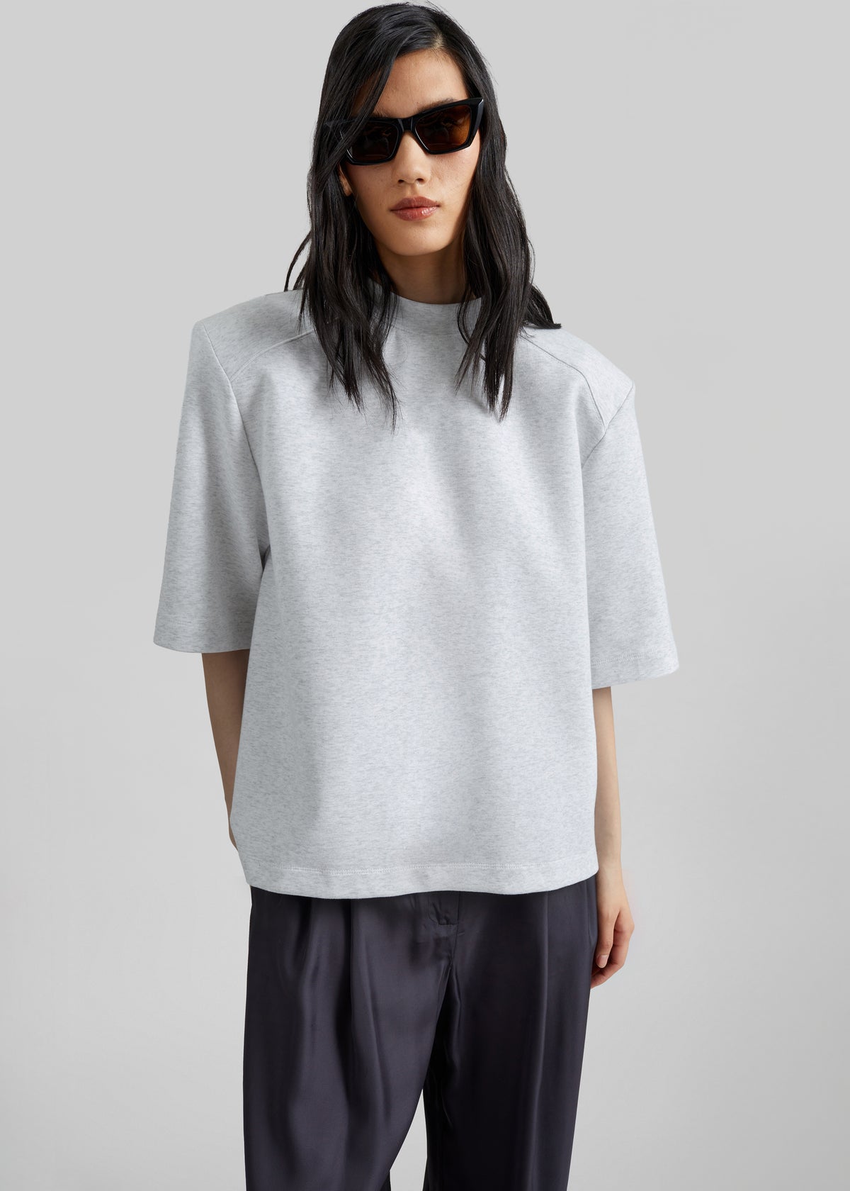 Alwen Neoprene Padded T-Shirt - Grey Melange - 5