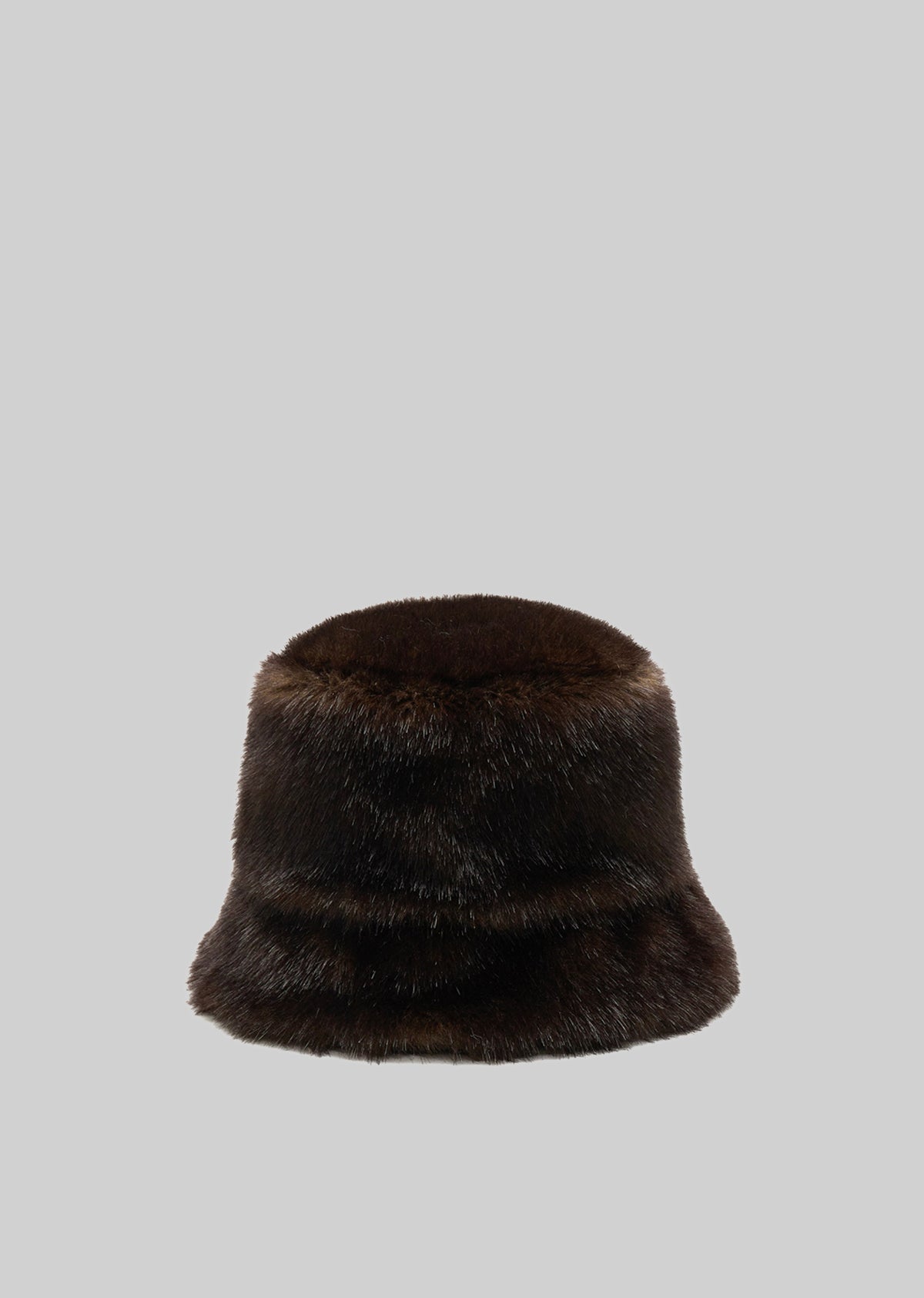 Amomento Fur Bucket Hat - Dark Brown - 2