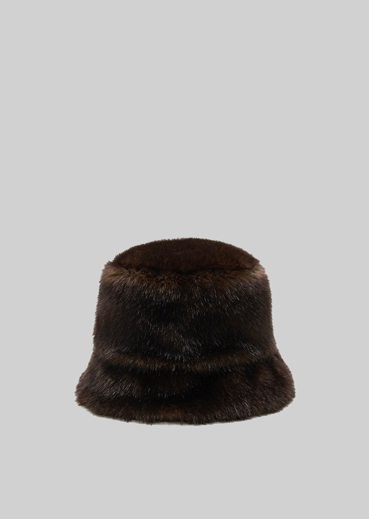 Amomento Fur Bucket Hat - Dark Brown - 2