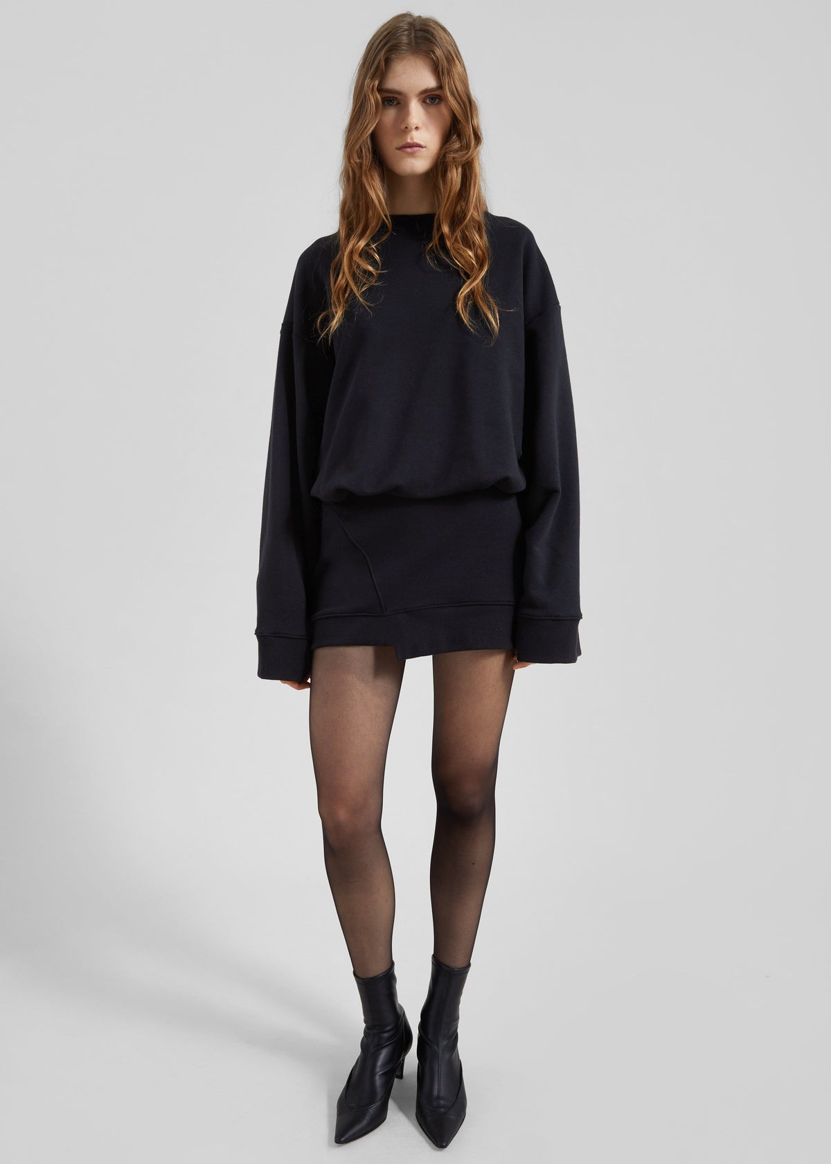 Ambleny Sweatshirt Dress - Black - 5