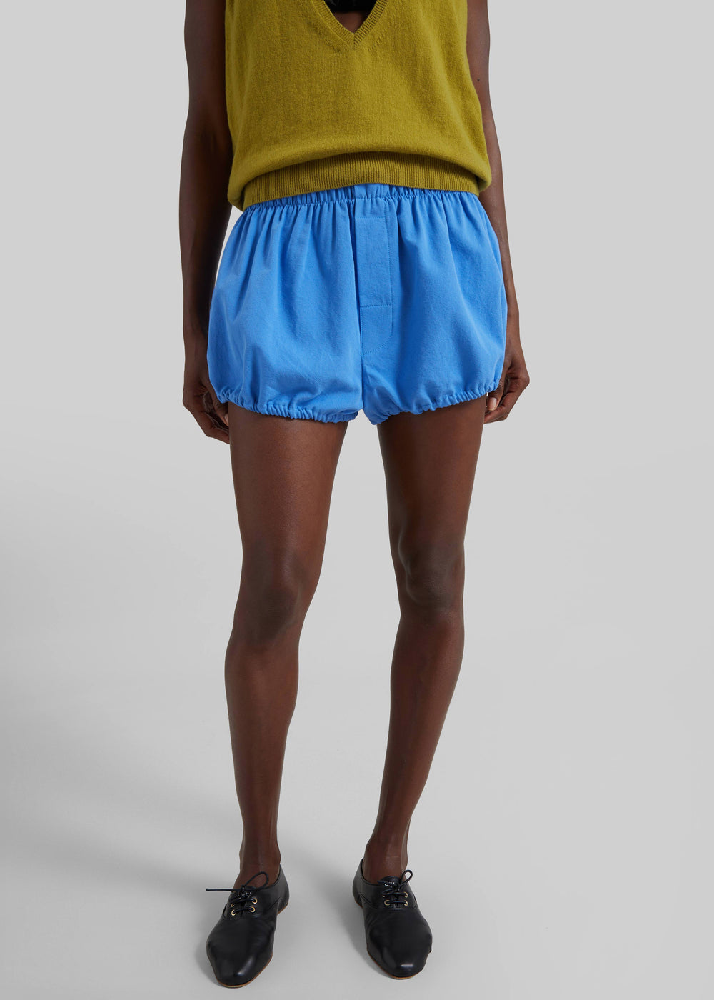 Ameglia Bubble-Hem Mini Shorts - Blue - 1