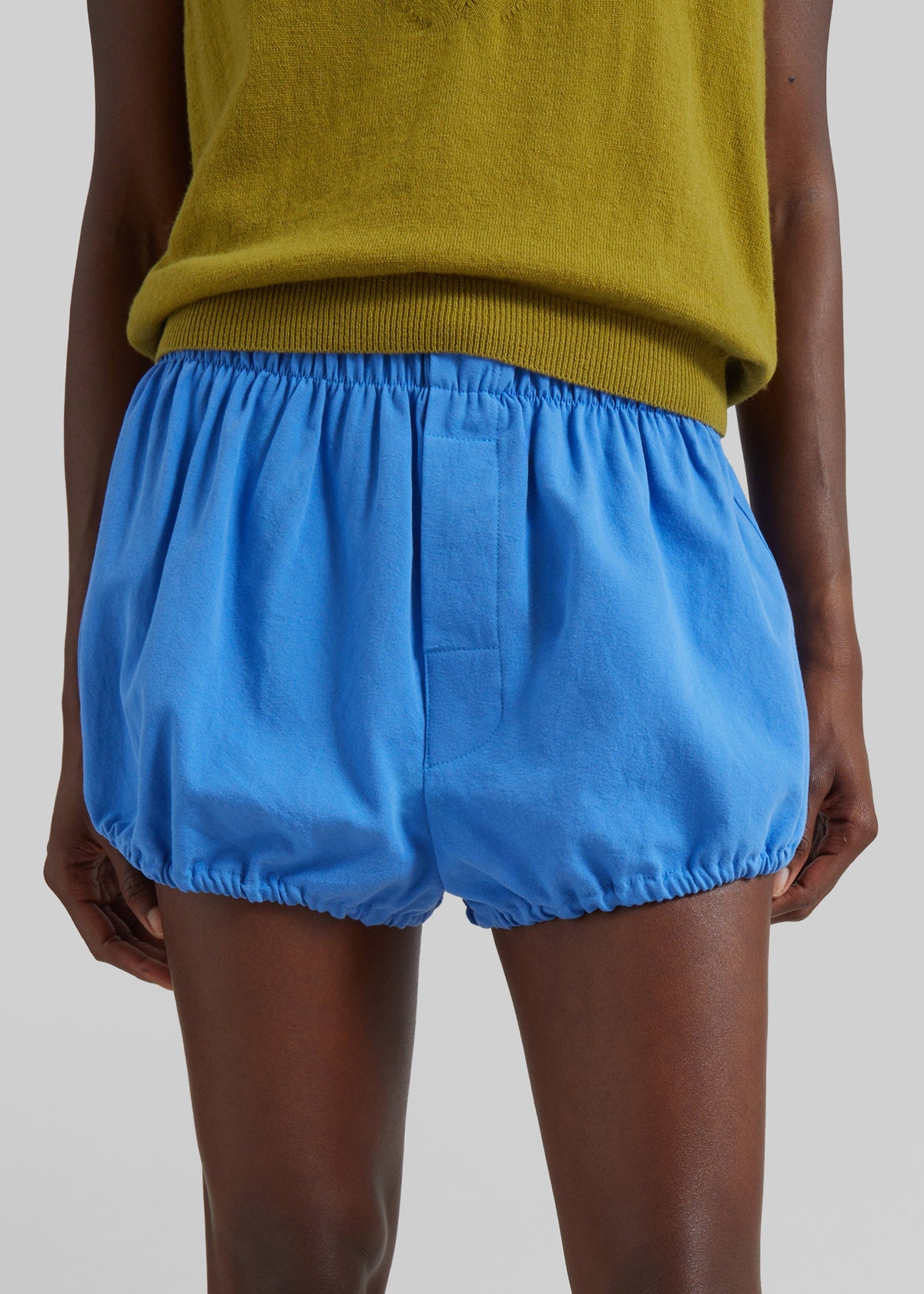 Ameglia Bubble-Hem Mini Shorts - Blue - 3
