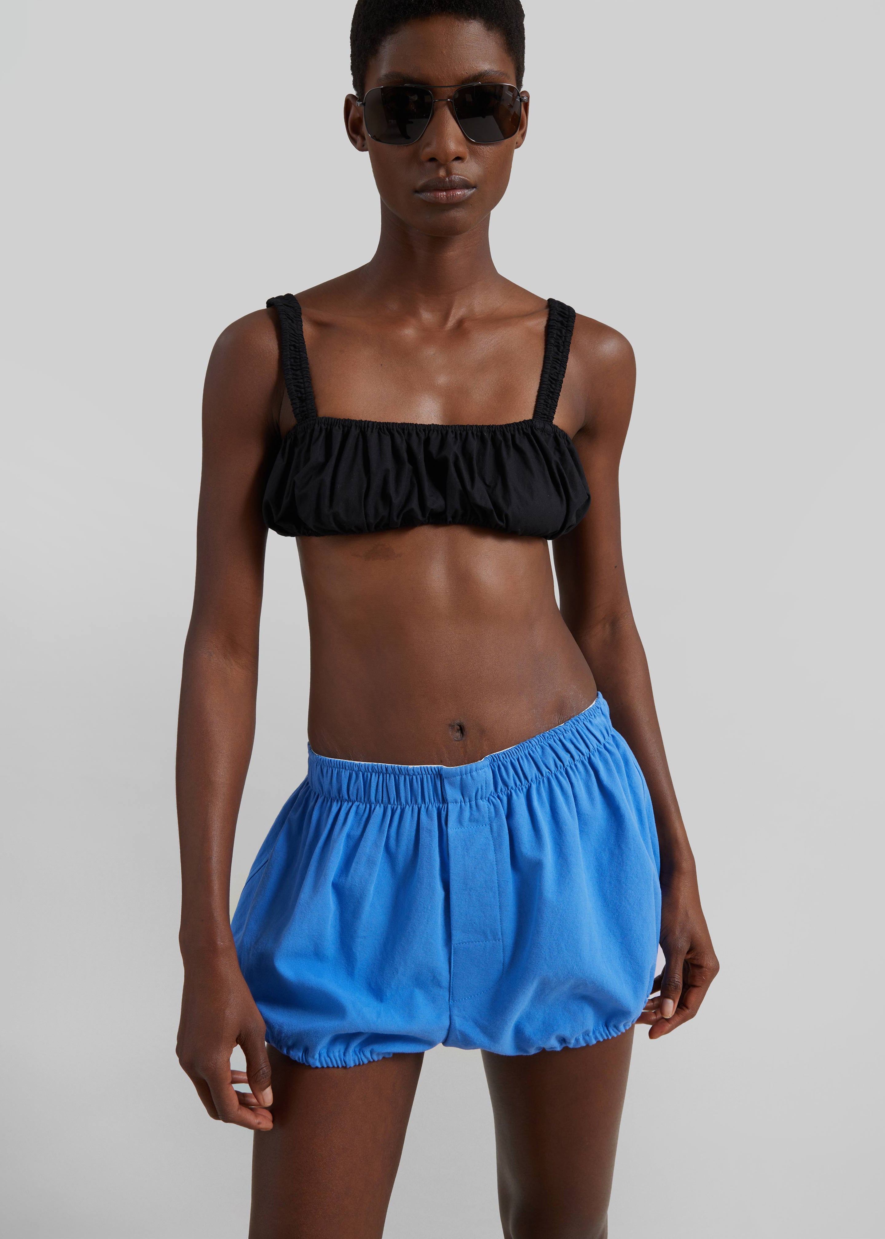 Ameglia Bubble-Hem Mini Shorts - Blue - 5